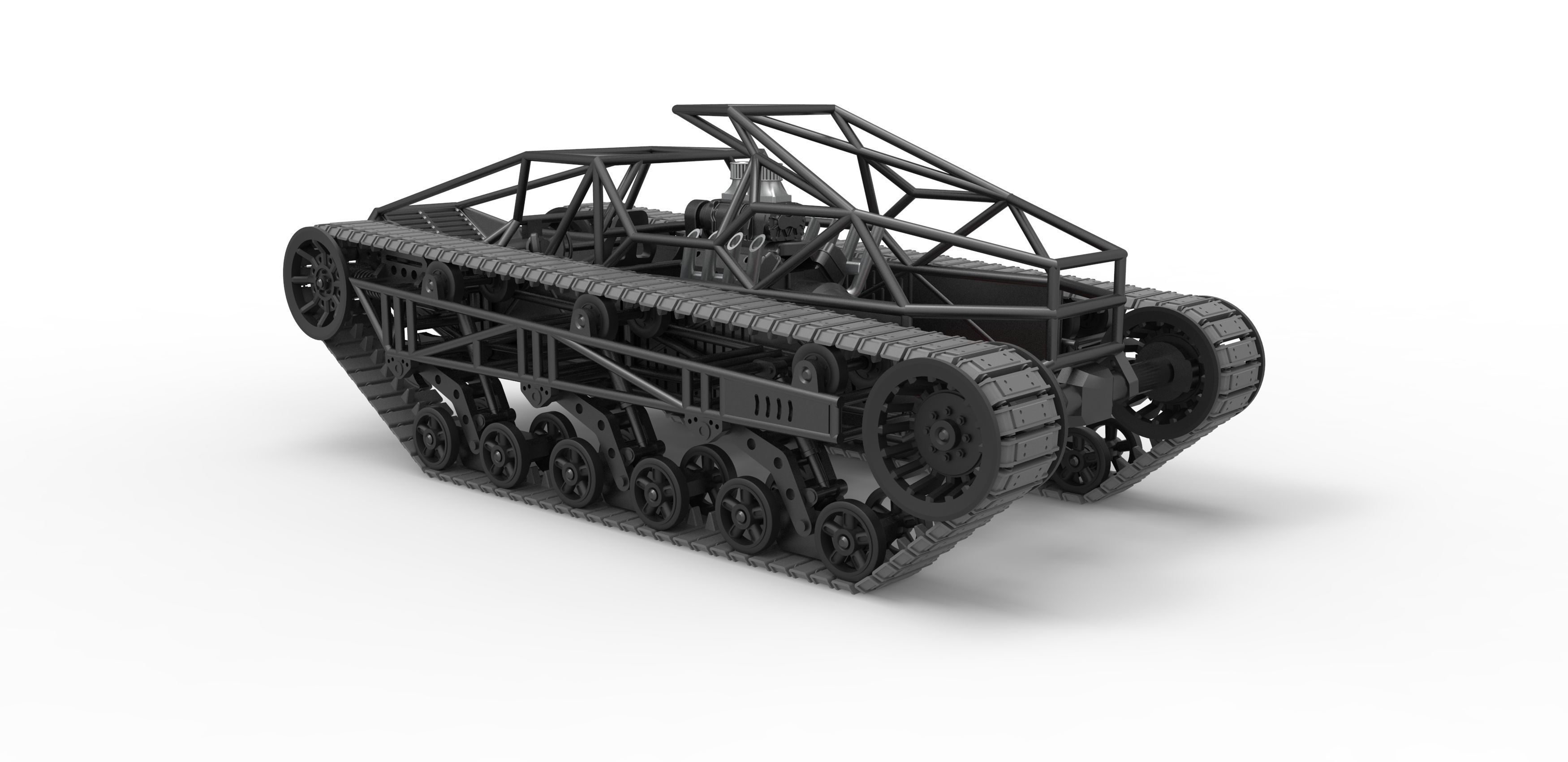 Tracked vehicle Scale 1 to 25 3D print model_10