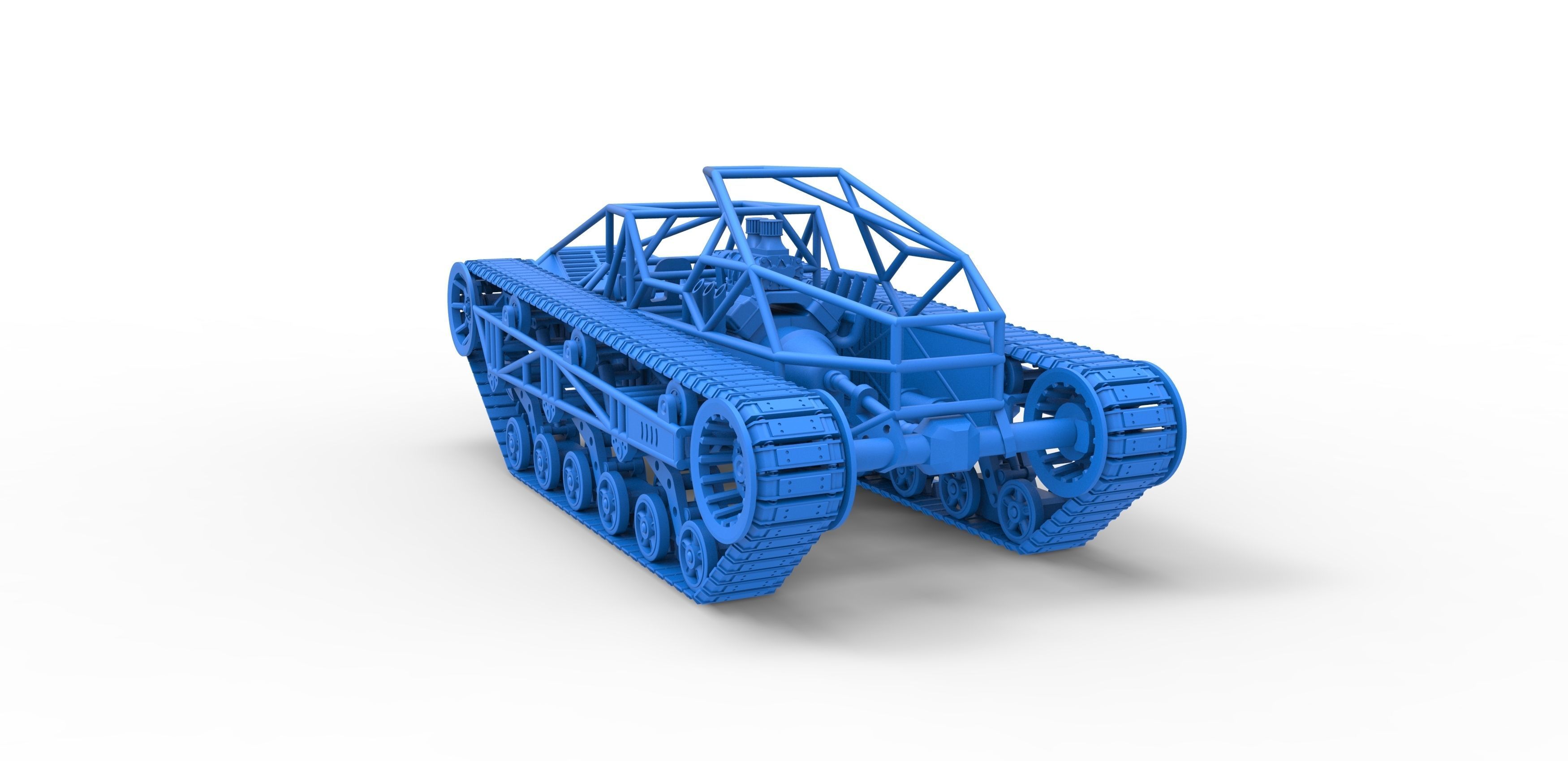 Tracked vehicle Scale 1 to 25 3D print model_24
