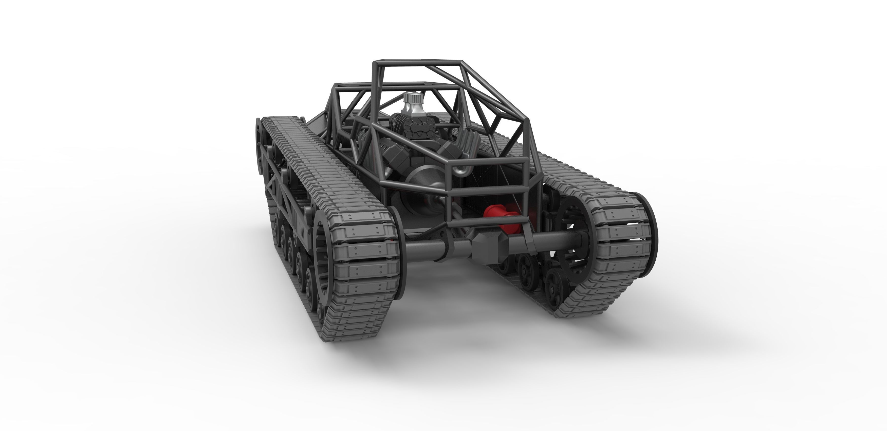 Tracked vehicle Scale 1 to 25 3D print model_11
