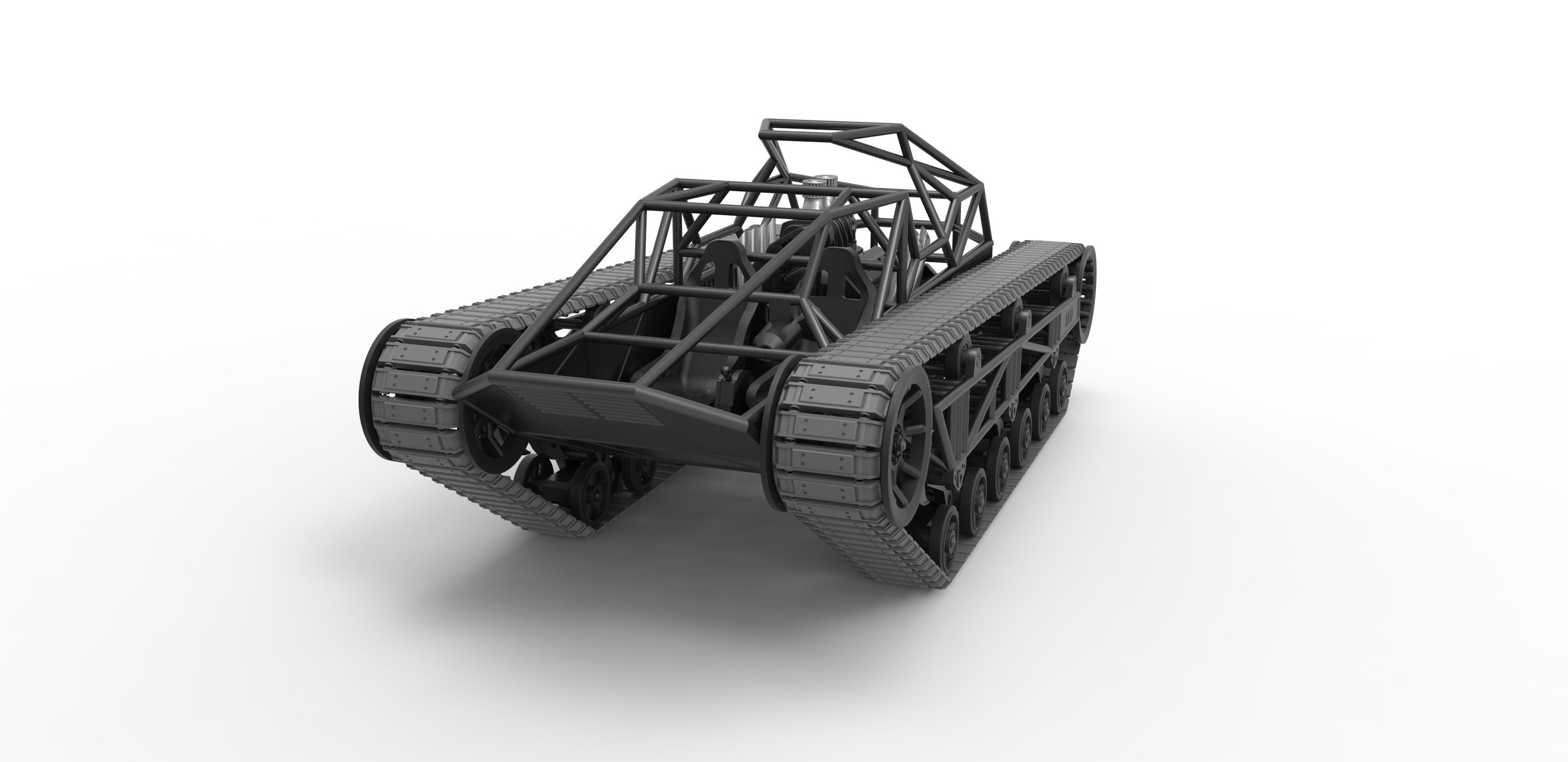 Tracked vehicle Scale 1 to 25 3D print model_3