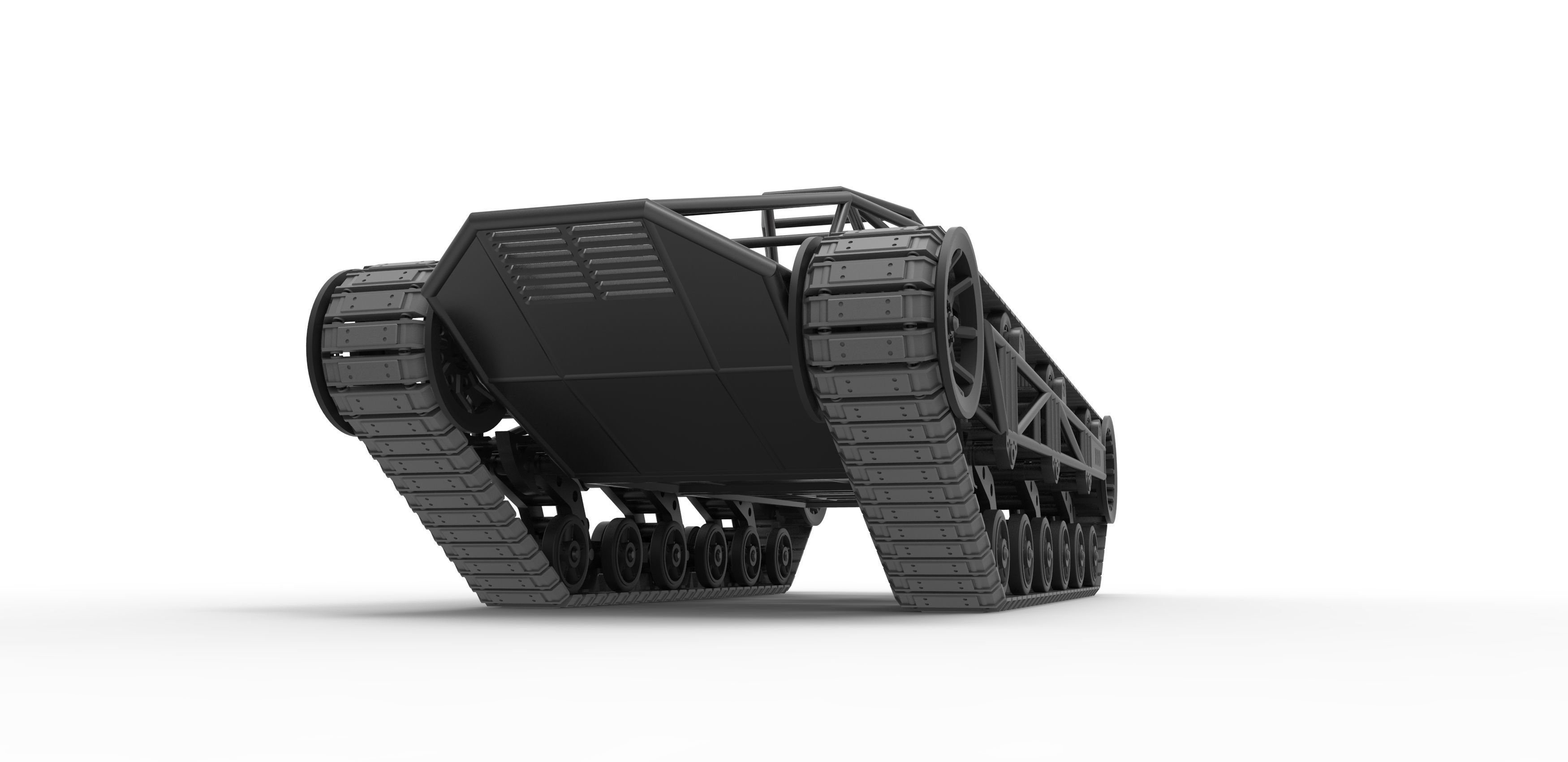 Tracked vehicle Scale 1 to 25 3D print model_4