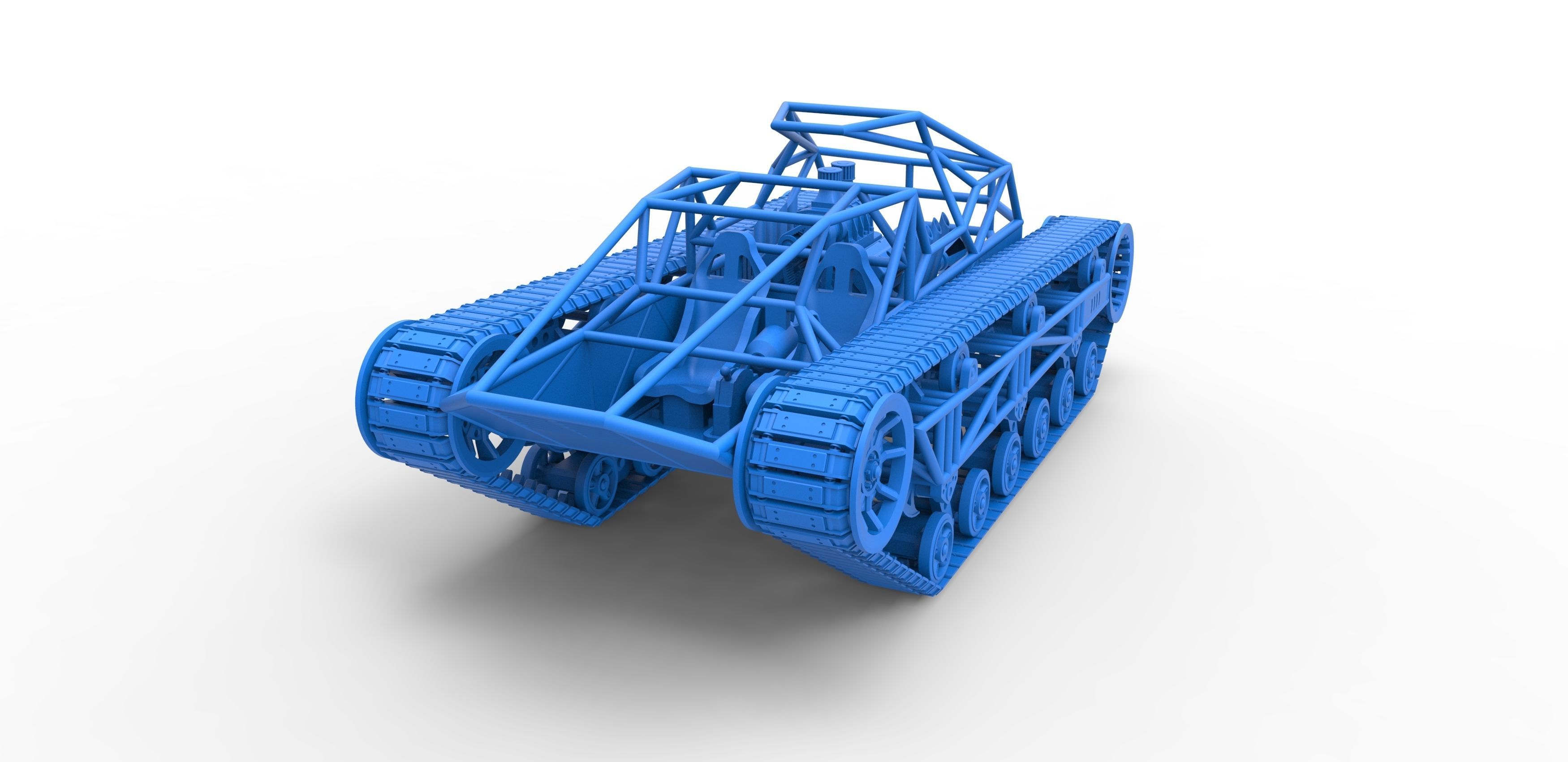 Tracked vehicle Scale 1 to 25 3D print model_16