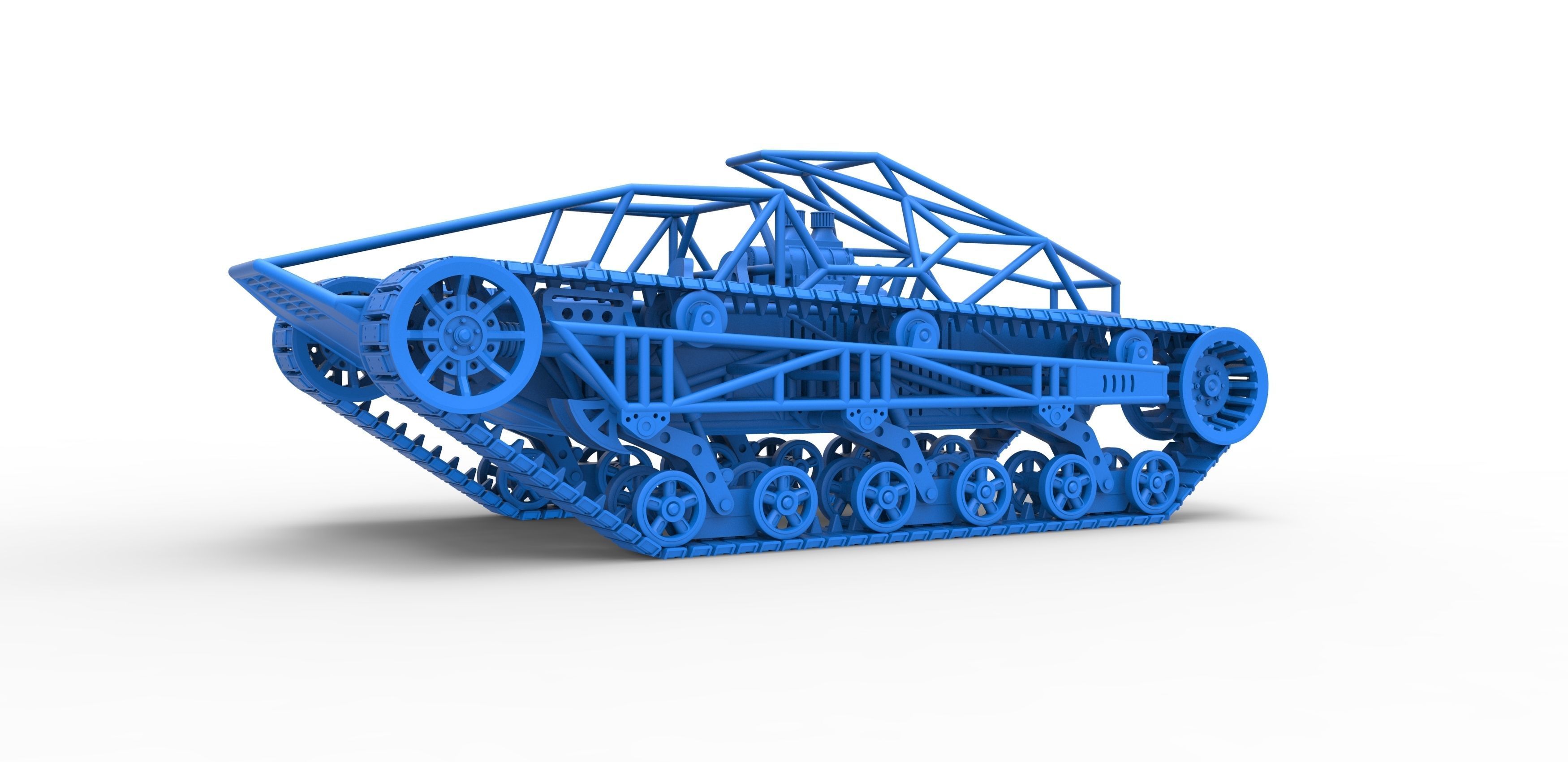 Tracked vehicle Scale 1 to 25 3D print model_15