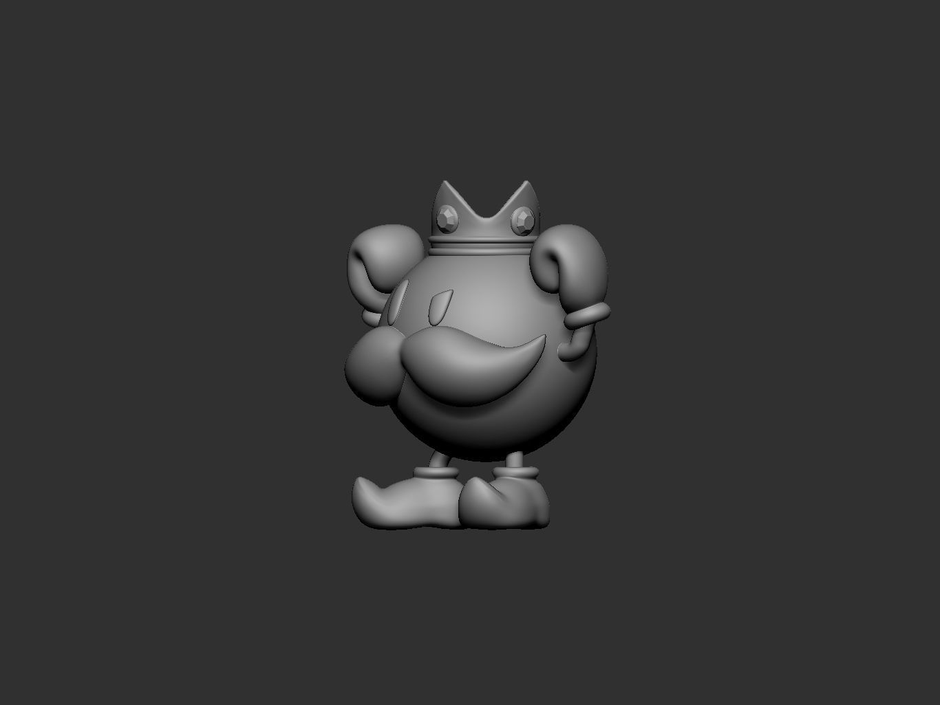 mario king bob omb 3D print model_9