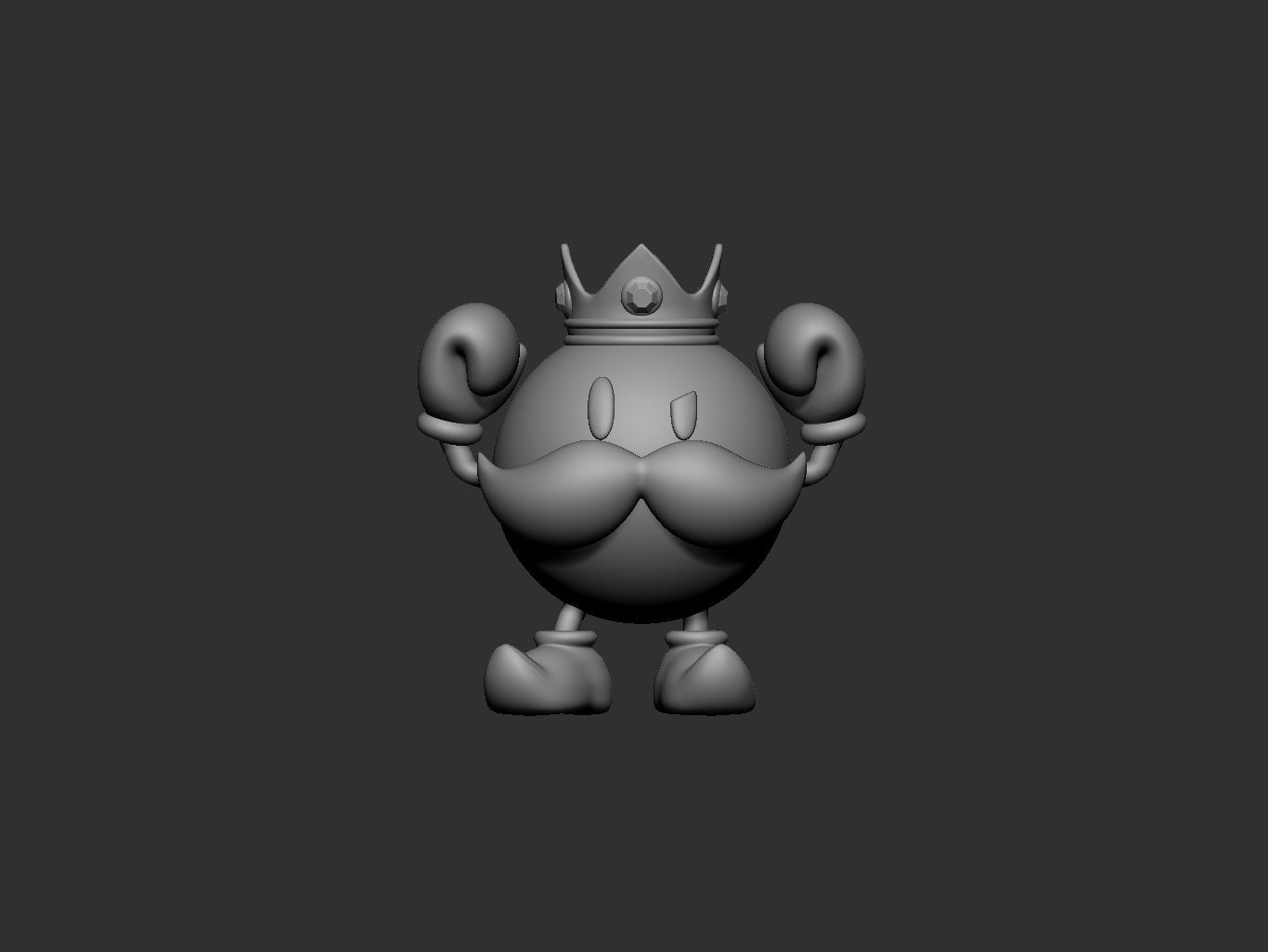 mario king bob omb 3D print model_2
