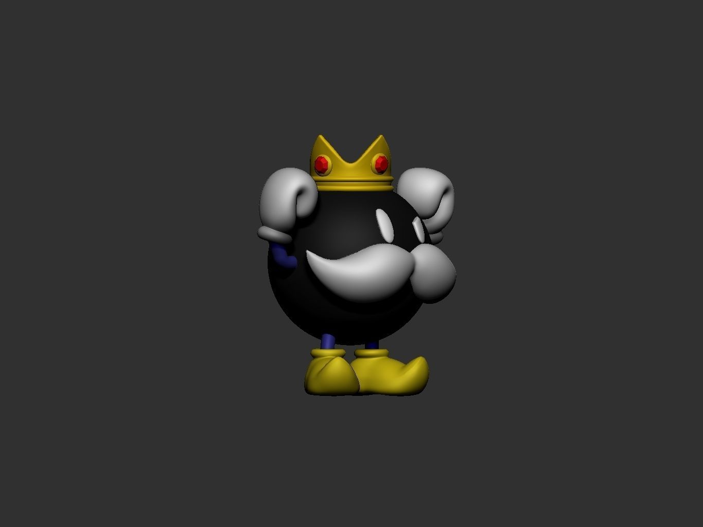 mario king bob omb 3D print model_3