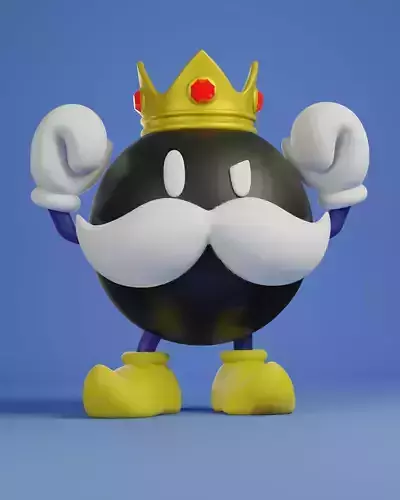 mario king bob omb 3D print model