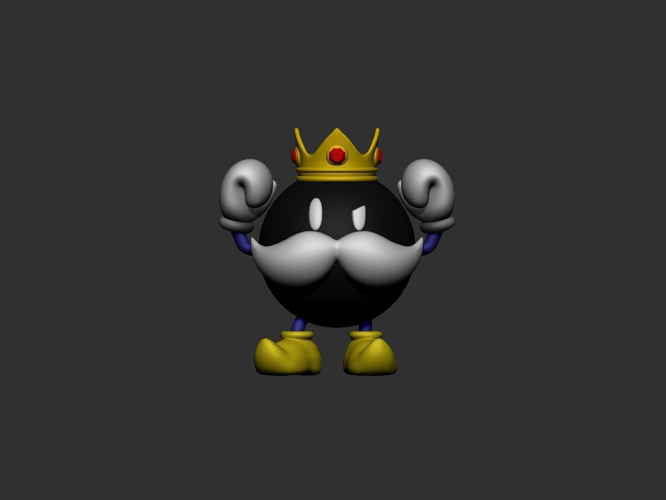 mario king bob omb 3D print model_1
