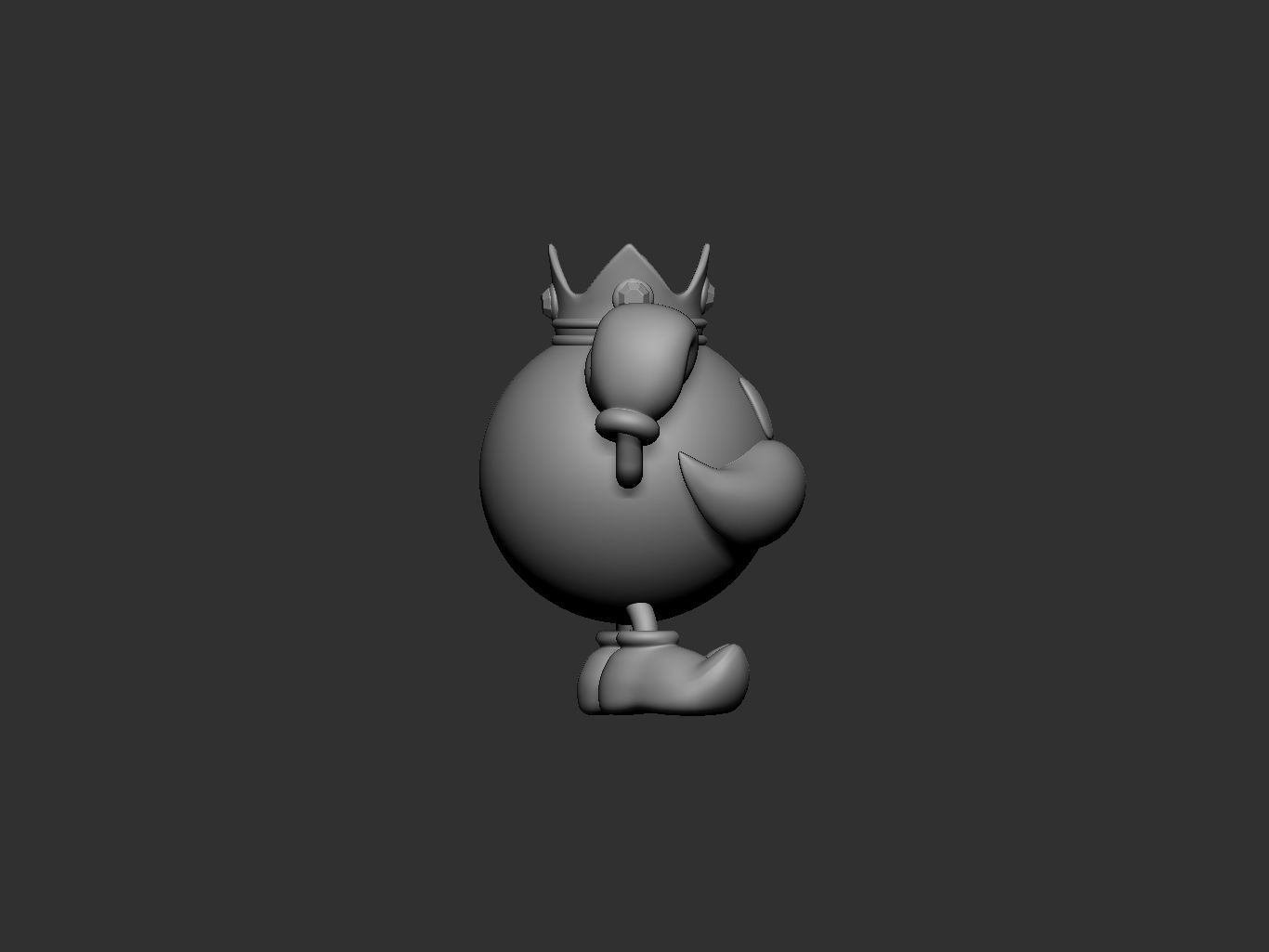 mario king bob omb 3D print model_5