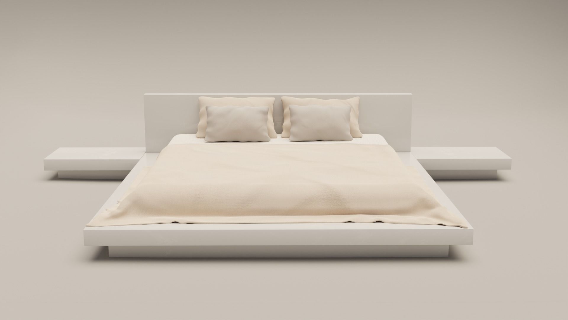 Modern Bed 3D model_1