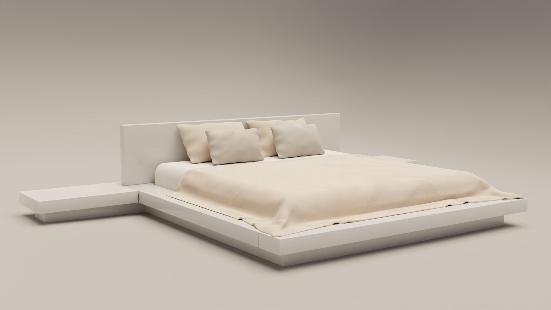 Modern Bed 3D model_2