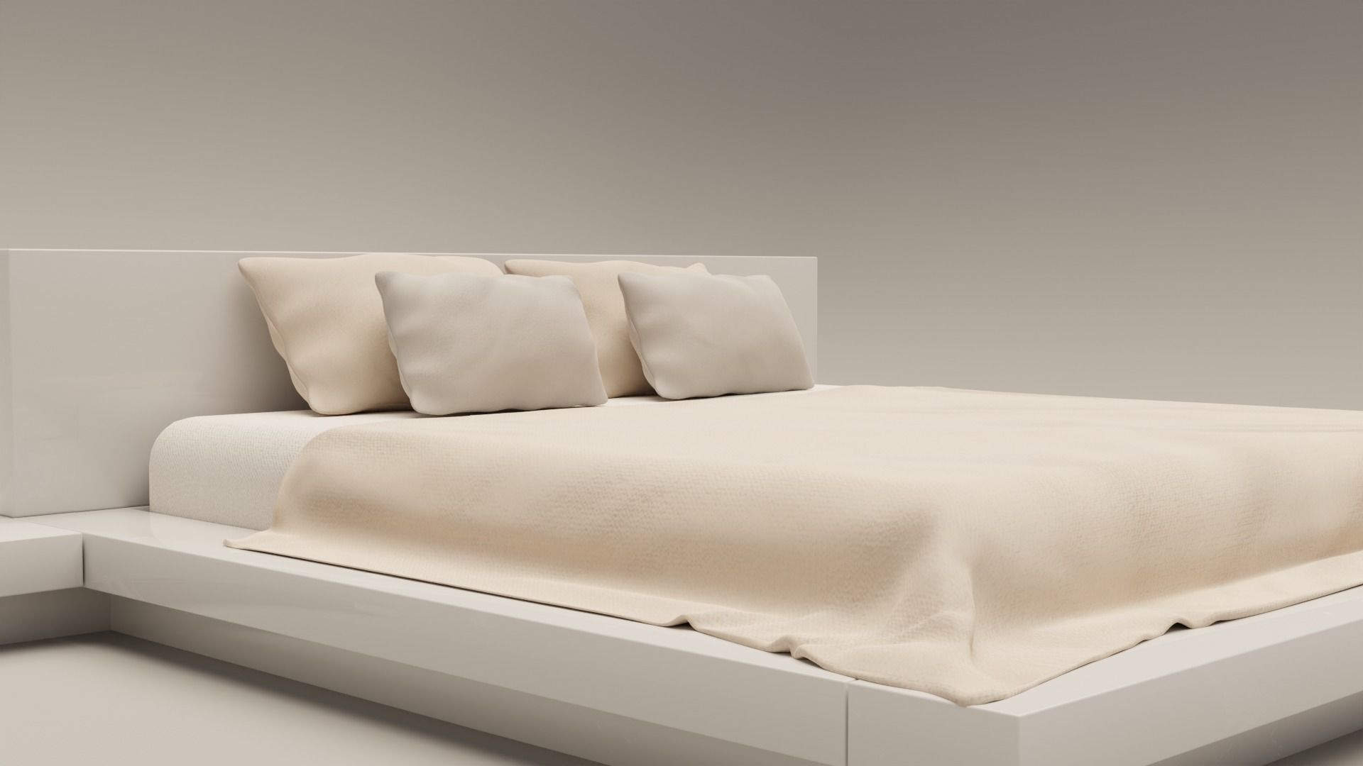 Modern Bed 3D model_3