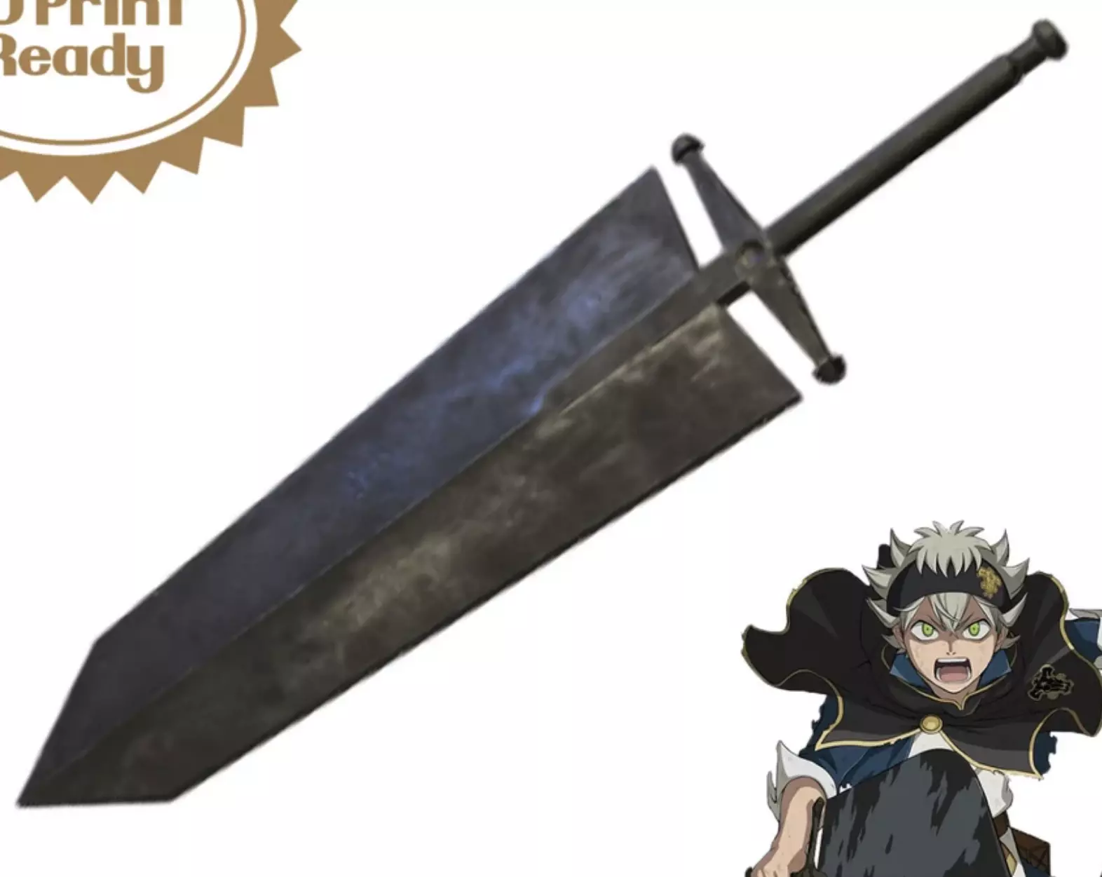 Asta Demon Slayer Sword 3D Model - Black Clover Cosplay 3D print model