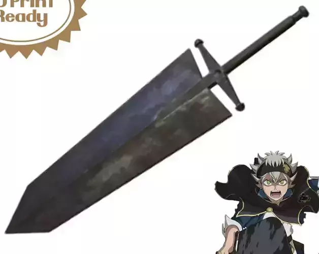 Asta Demon Slayer Sword 3D Model - Black Clover Cosplay