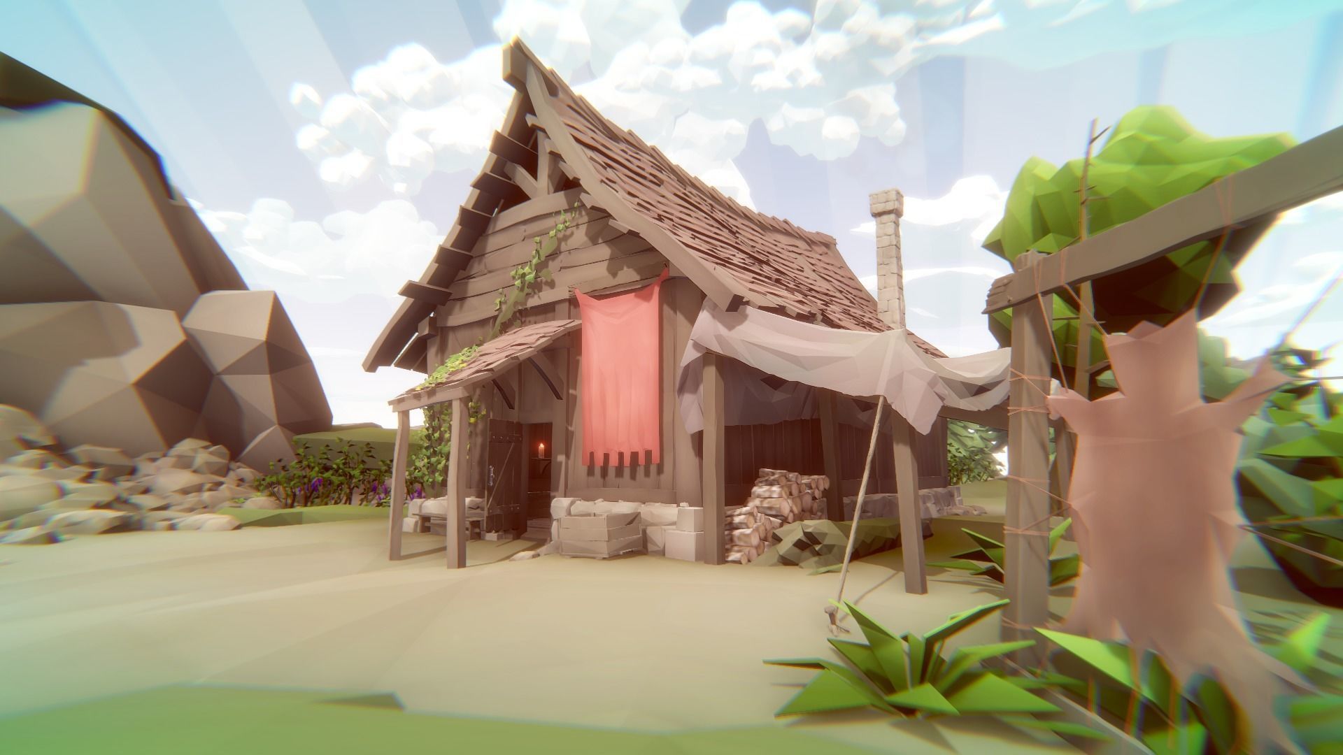 Big Low-Poly Environment Collection Low-poly 3D model_36