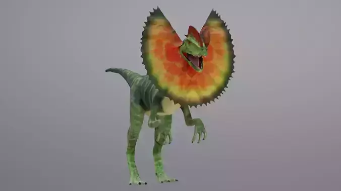 Dilophosaurus dinosaur 3D model