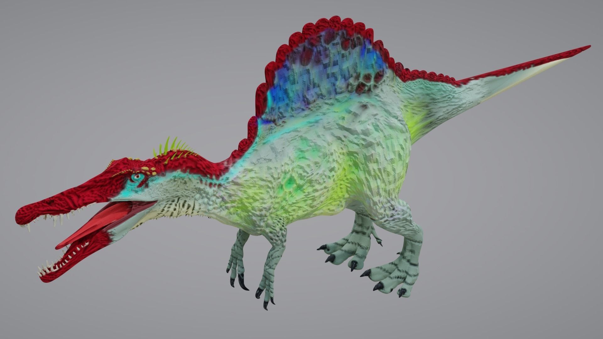 Spinosaurus dinosaur 3D model_1