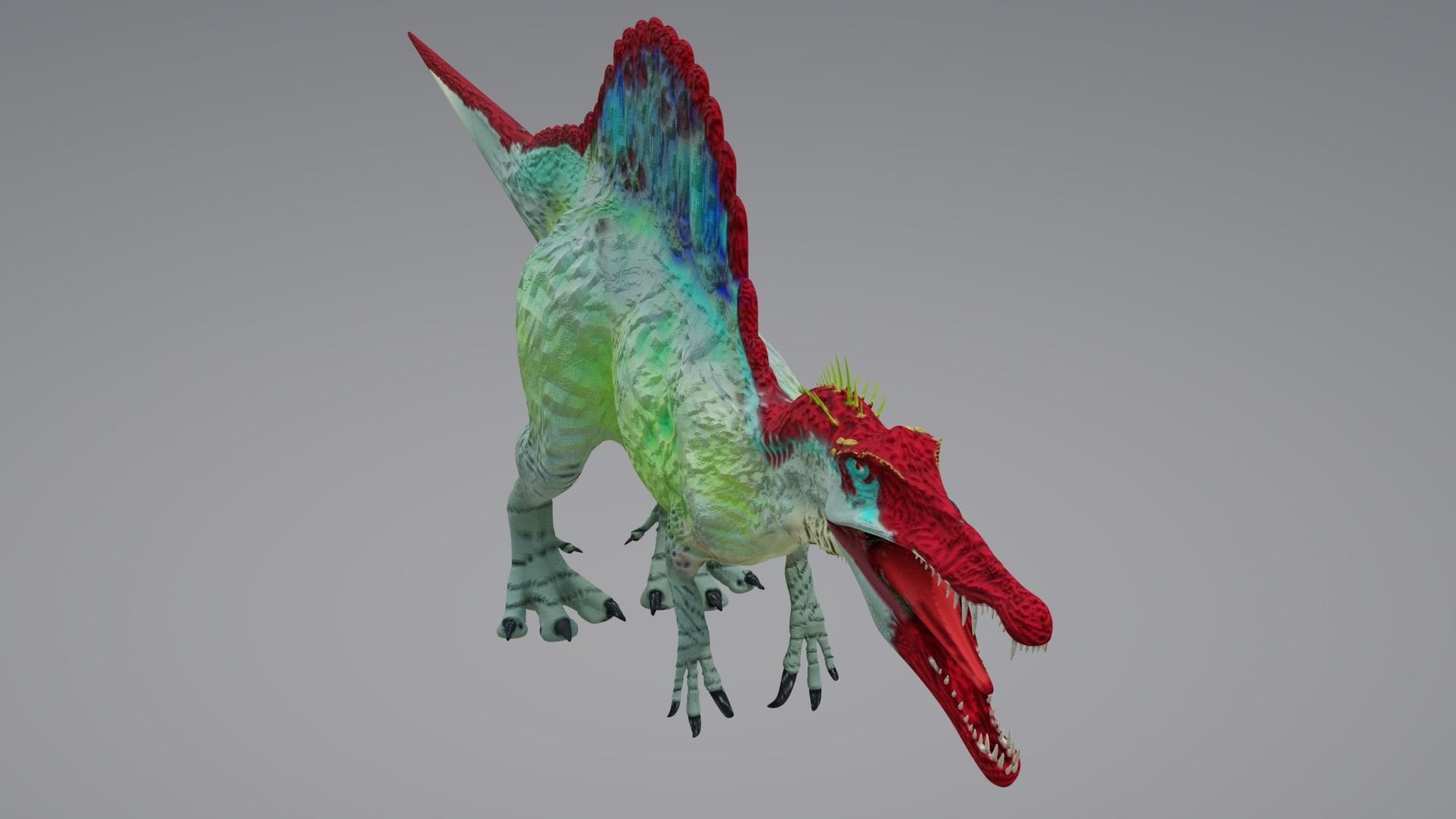 Spinosaurus dinosaur 3D model_3