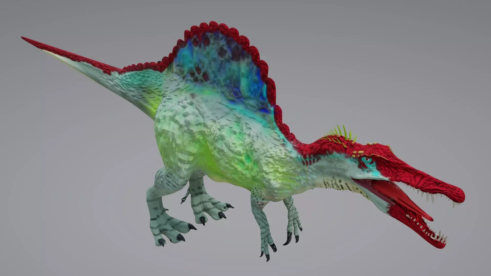 Spinosaurus dinosaur 3D model_0