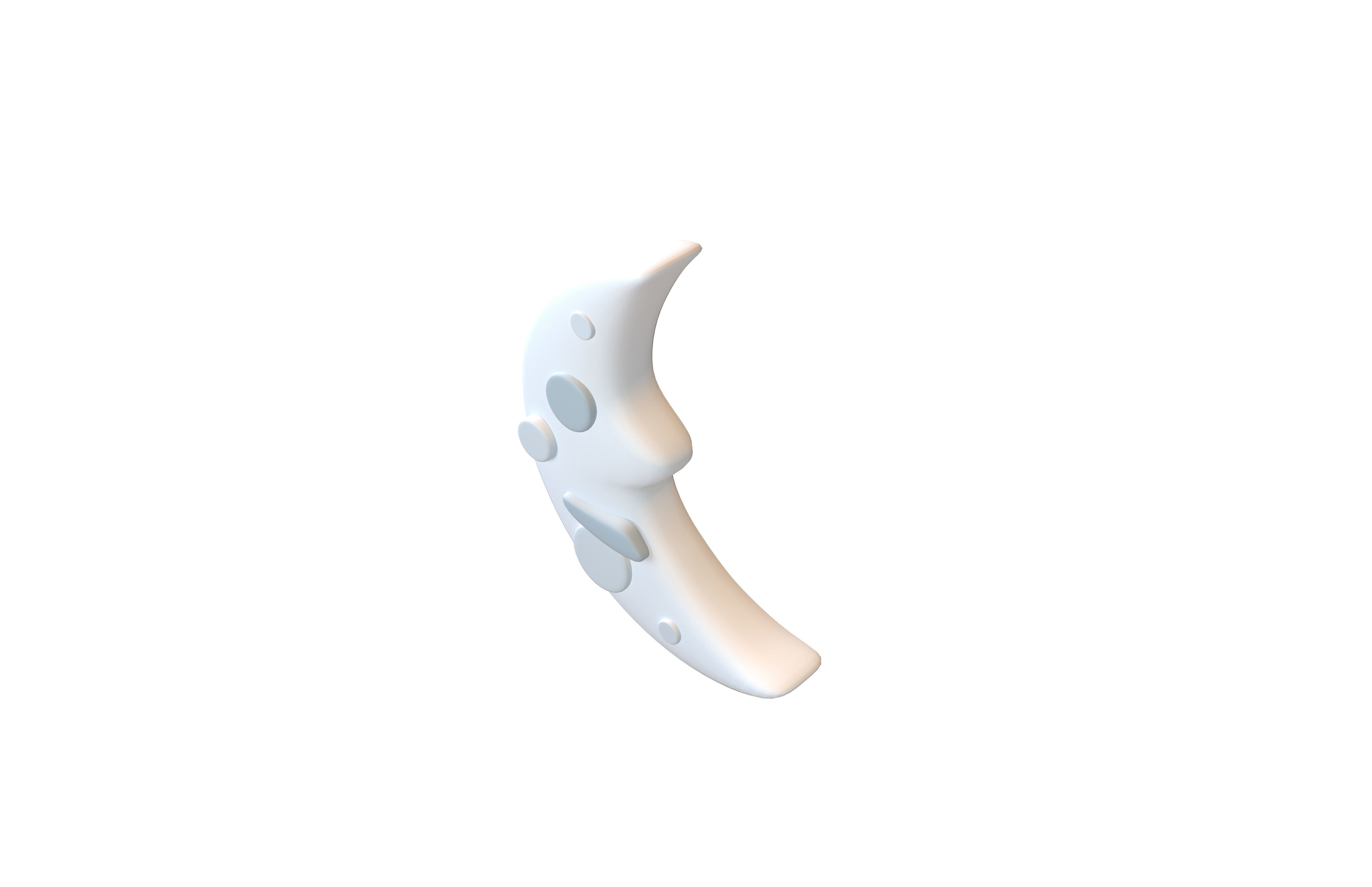 Twitter Version 1 Last Quarter Moon Face v1 001 Low-poly 3D model_2