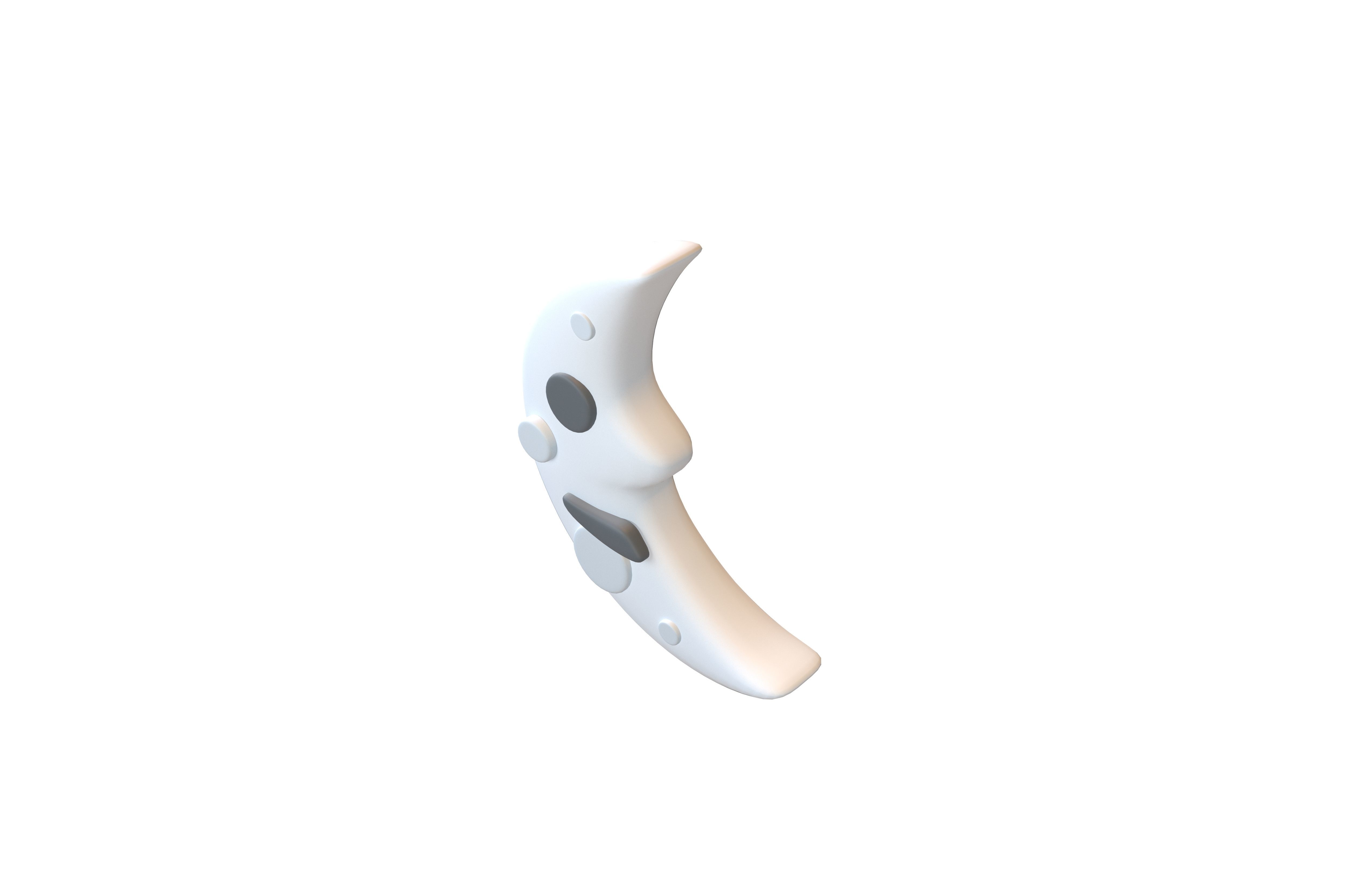 Twitter Version 2 3 Last Quarter Moon Face v1 001 Low-poly 3D model_1