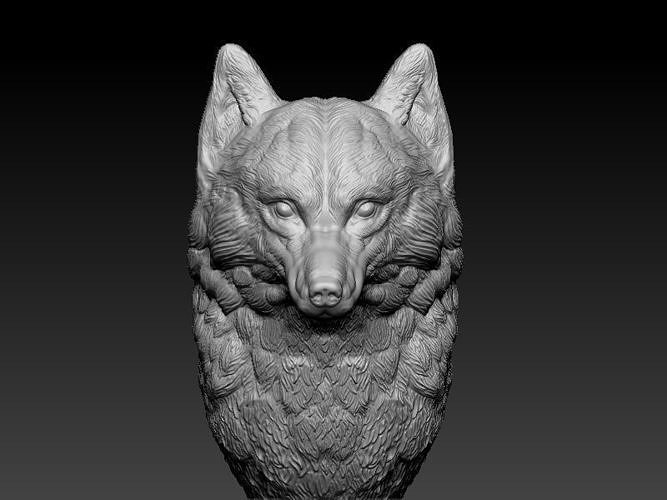 Wolf head 3D model 3D printable | CGTrader