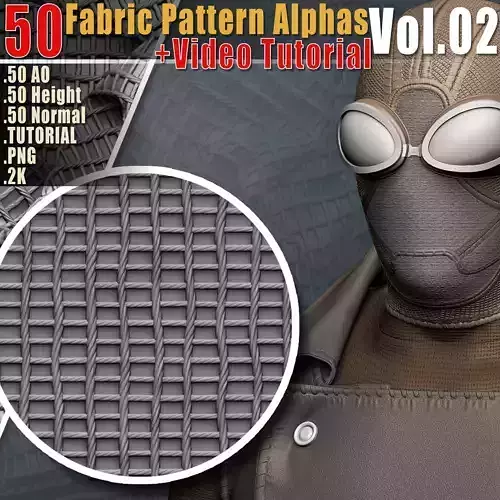 50 Fabric Pattern Alphas Vol02  Video Tutorial