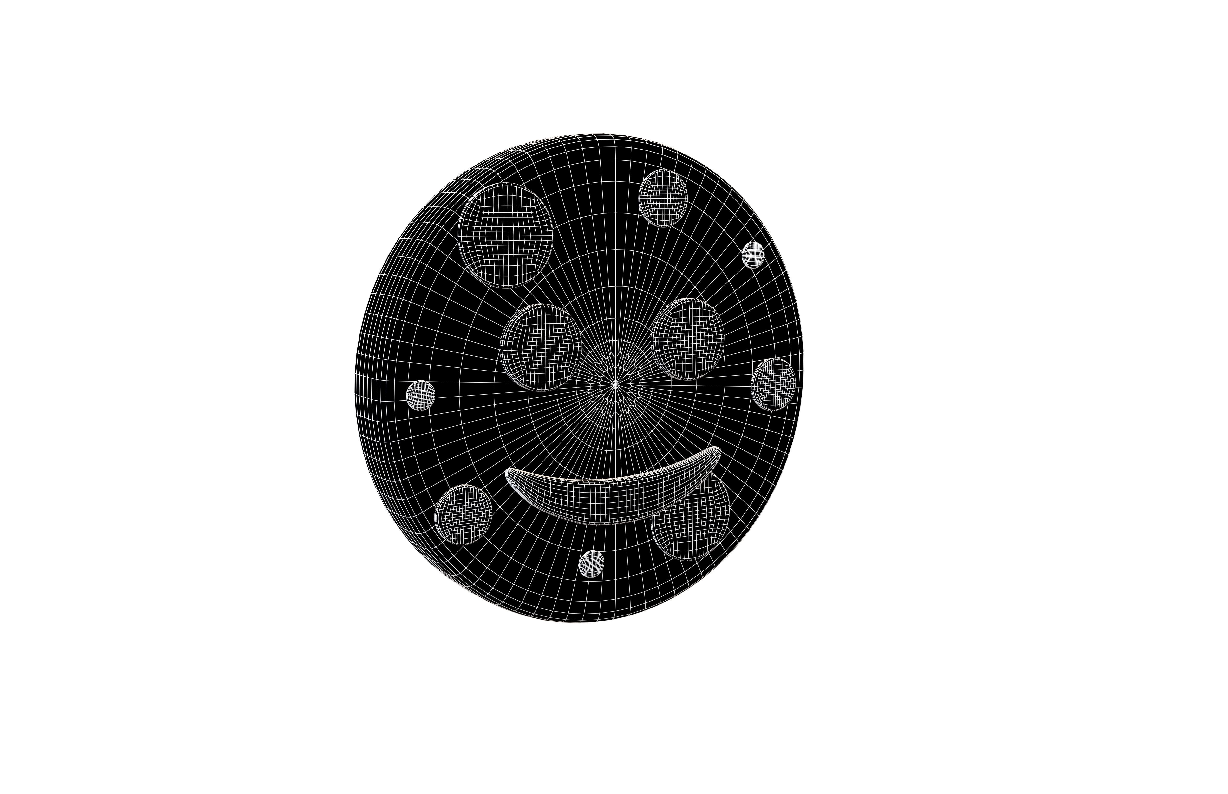 Twitter Version 1 Full Moon Face v1 001 Low-poly 3D model_4