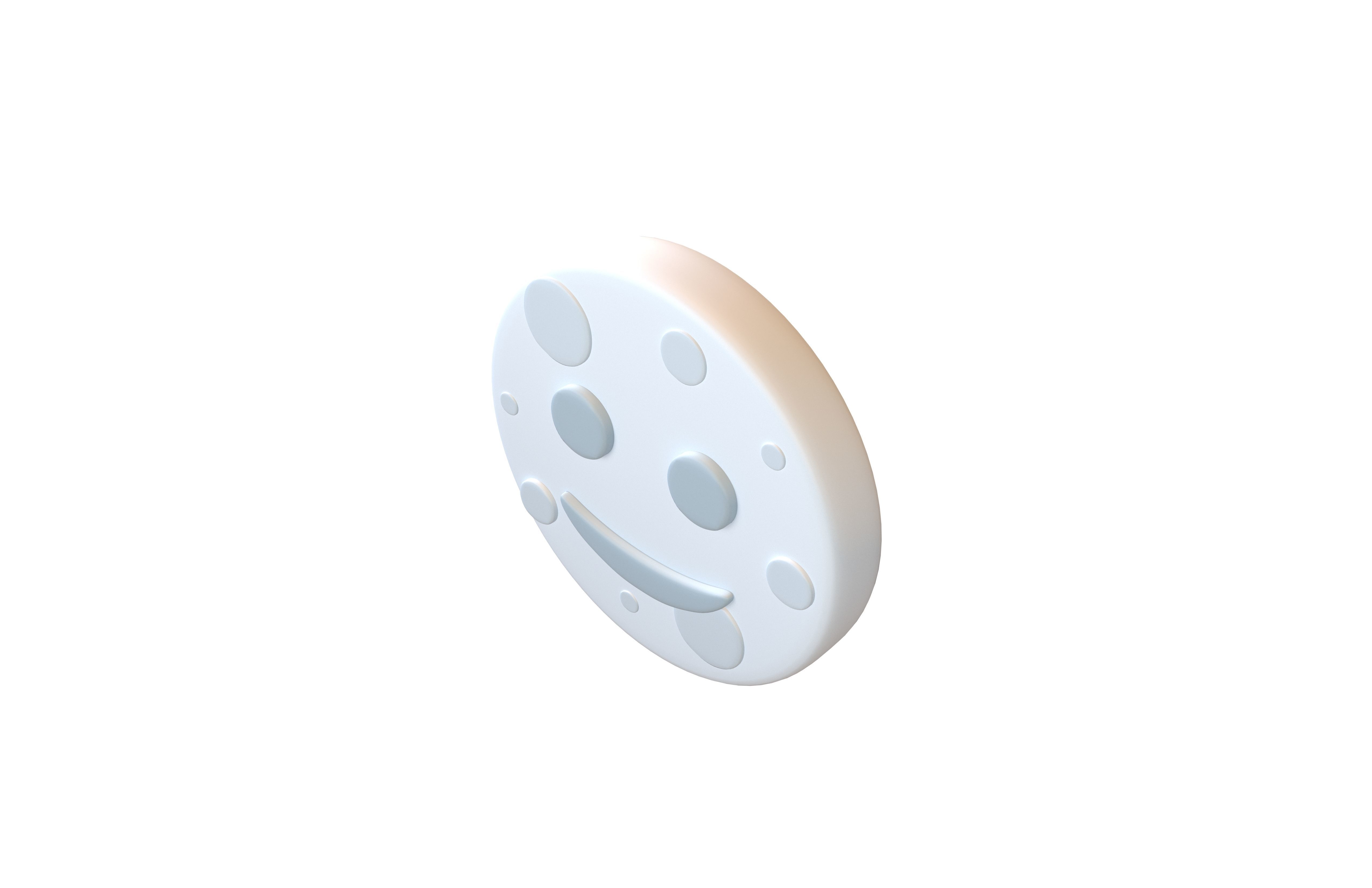 Twitter Version 1 Full Moon Face v1 001 Low-poly 3D model_2