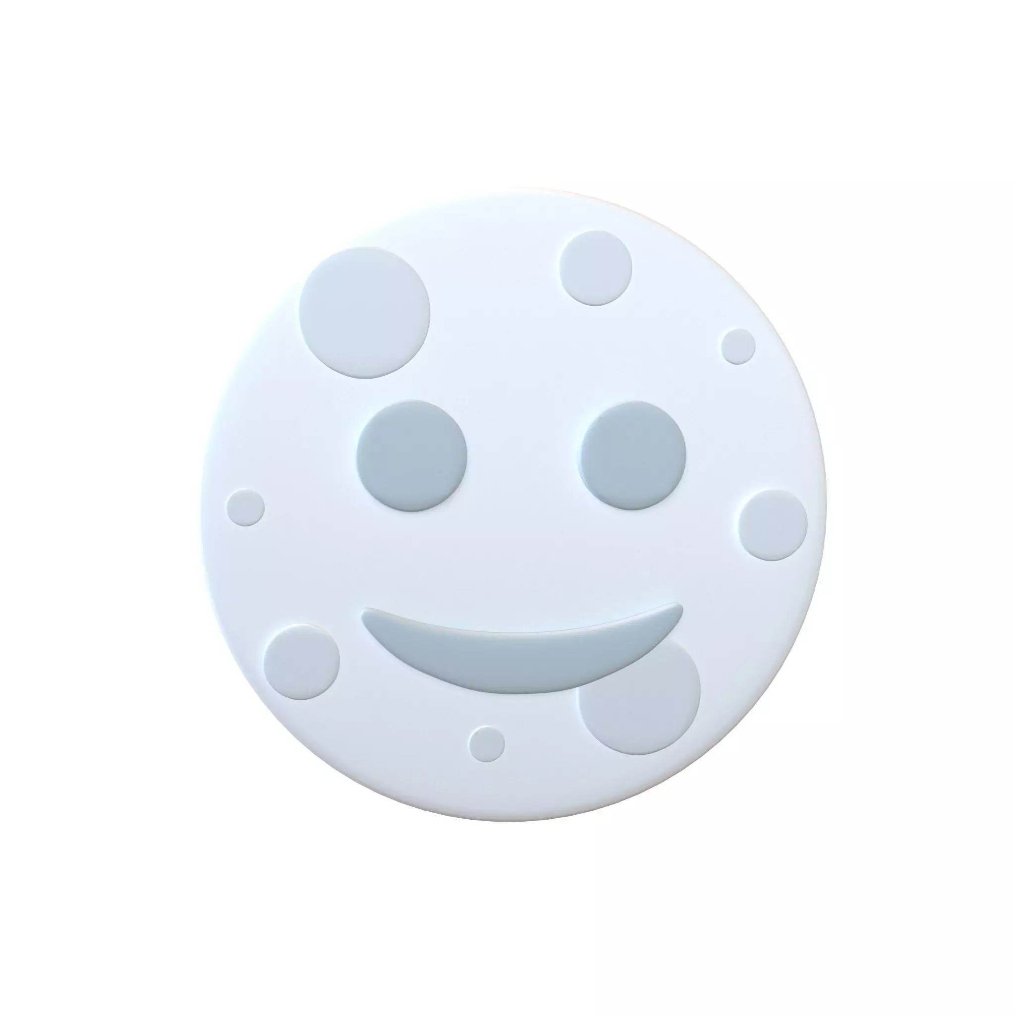 Twitter Version 1 Full Moon Face v1 001 Low-poly 3D model_0