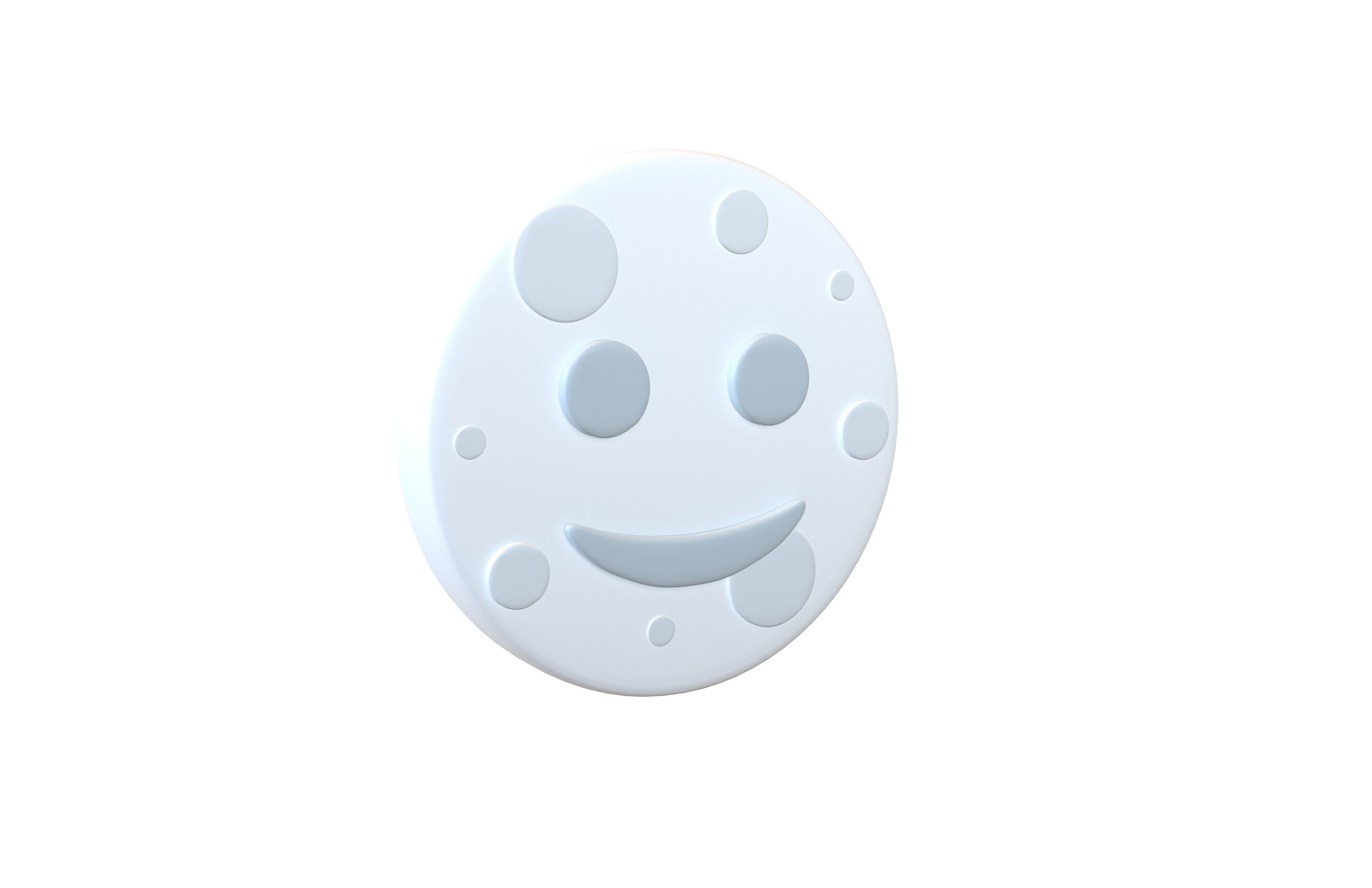 Twitter Version 1 Full Moon Face v1 001 Low-poly 3D model_1
