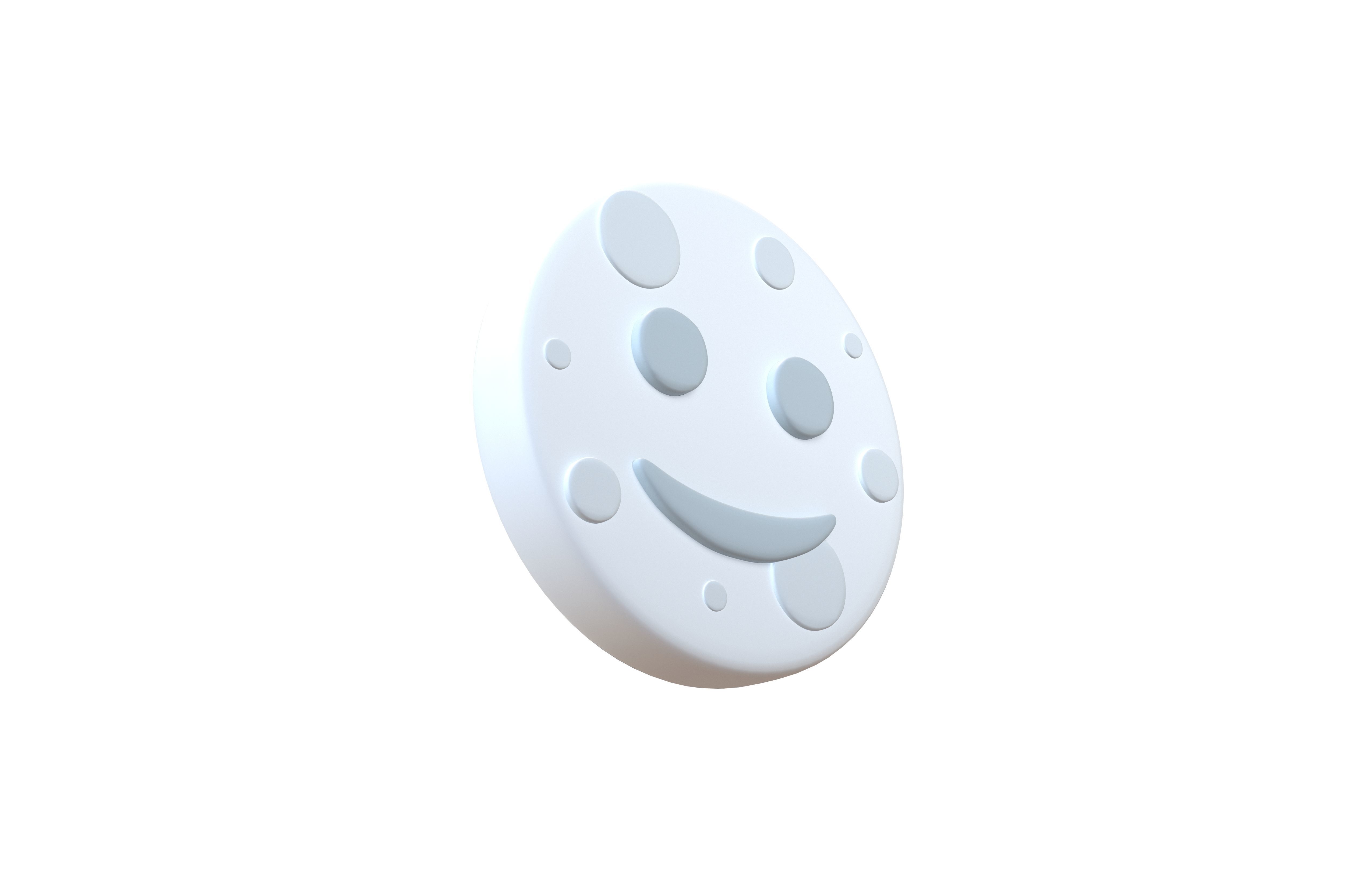 Twitter Version 1 Full Moon Face v1 001 Low-poly 3D model_3