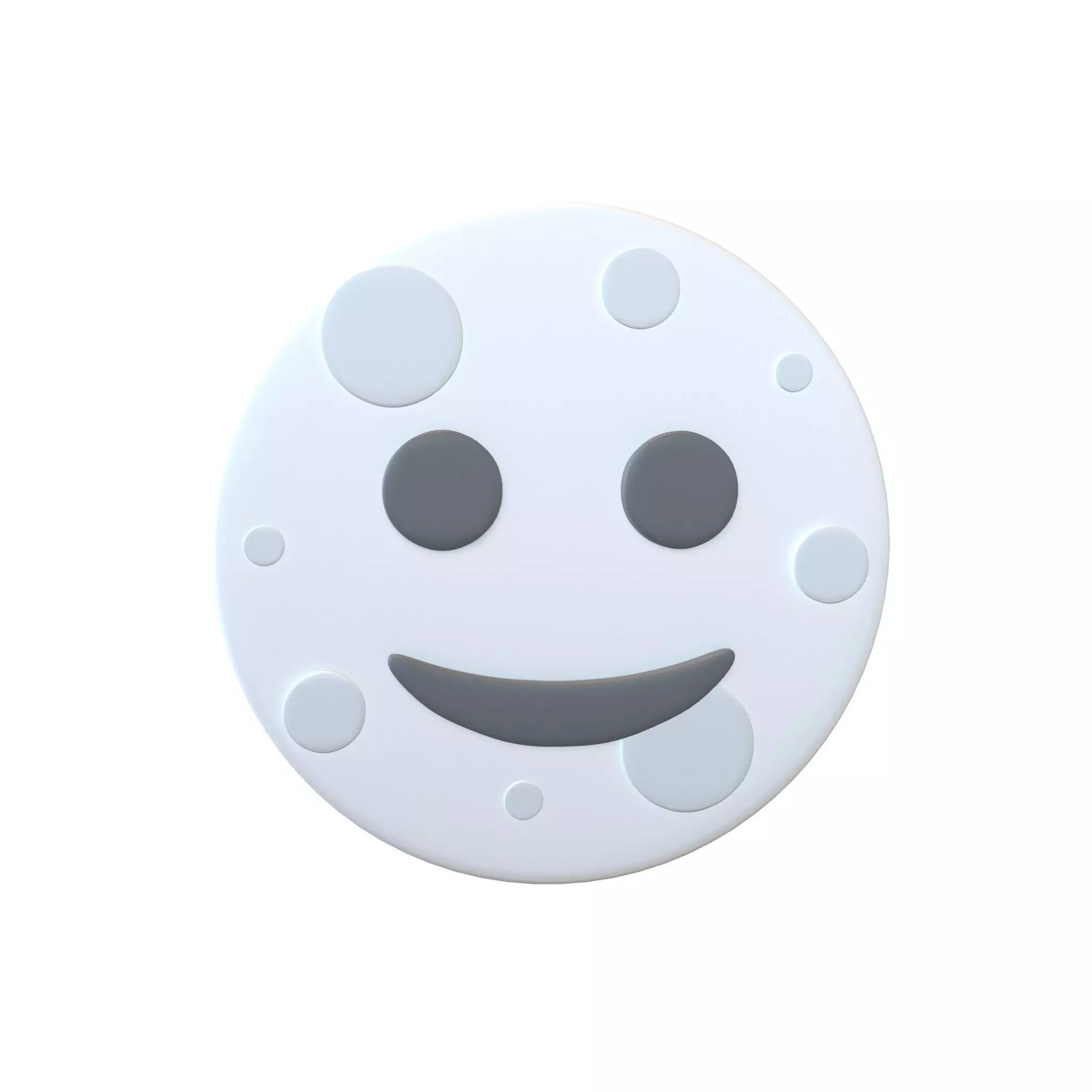 Twitter Version 2 3 Full Moon Face v1 001 Low-poly 3D model_0