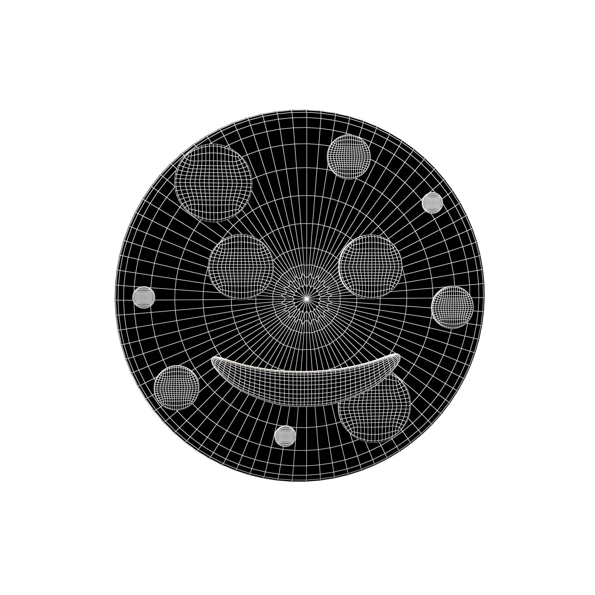 Twitter Version 2 3 Full Moon Face v1 001 Low-poly 3D model_5