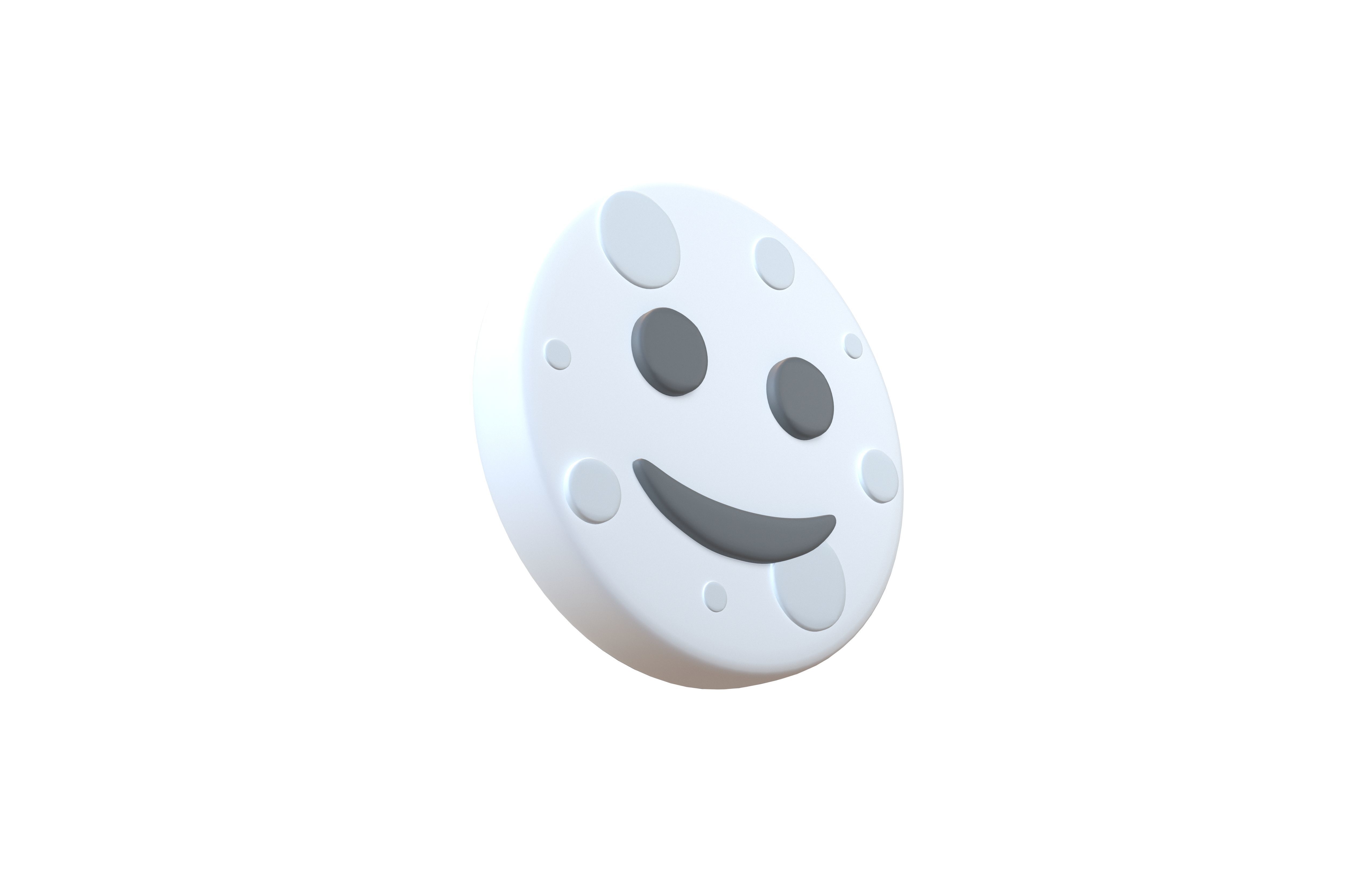 Twitter Version 2 3 Full Moon Face v1 001 Low-poly 3D model_3