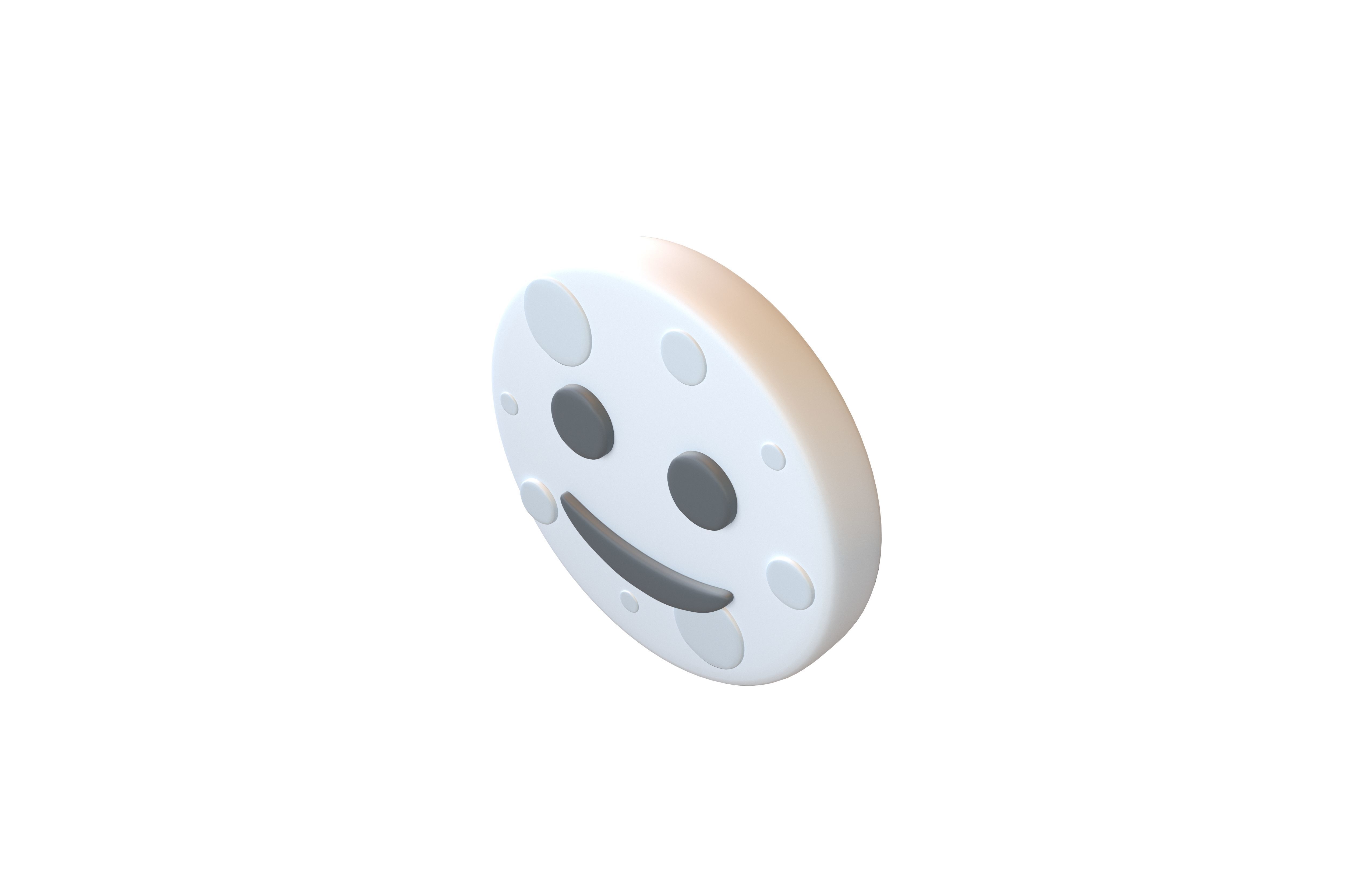 Twitter Version 2 3 Full Moon Face v1 001 Low-poly 3D model_2