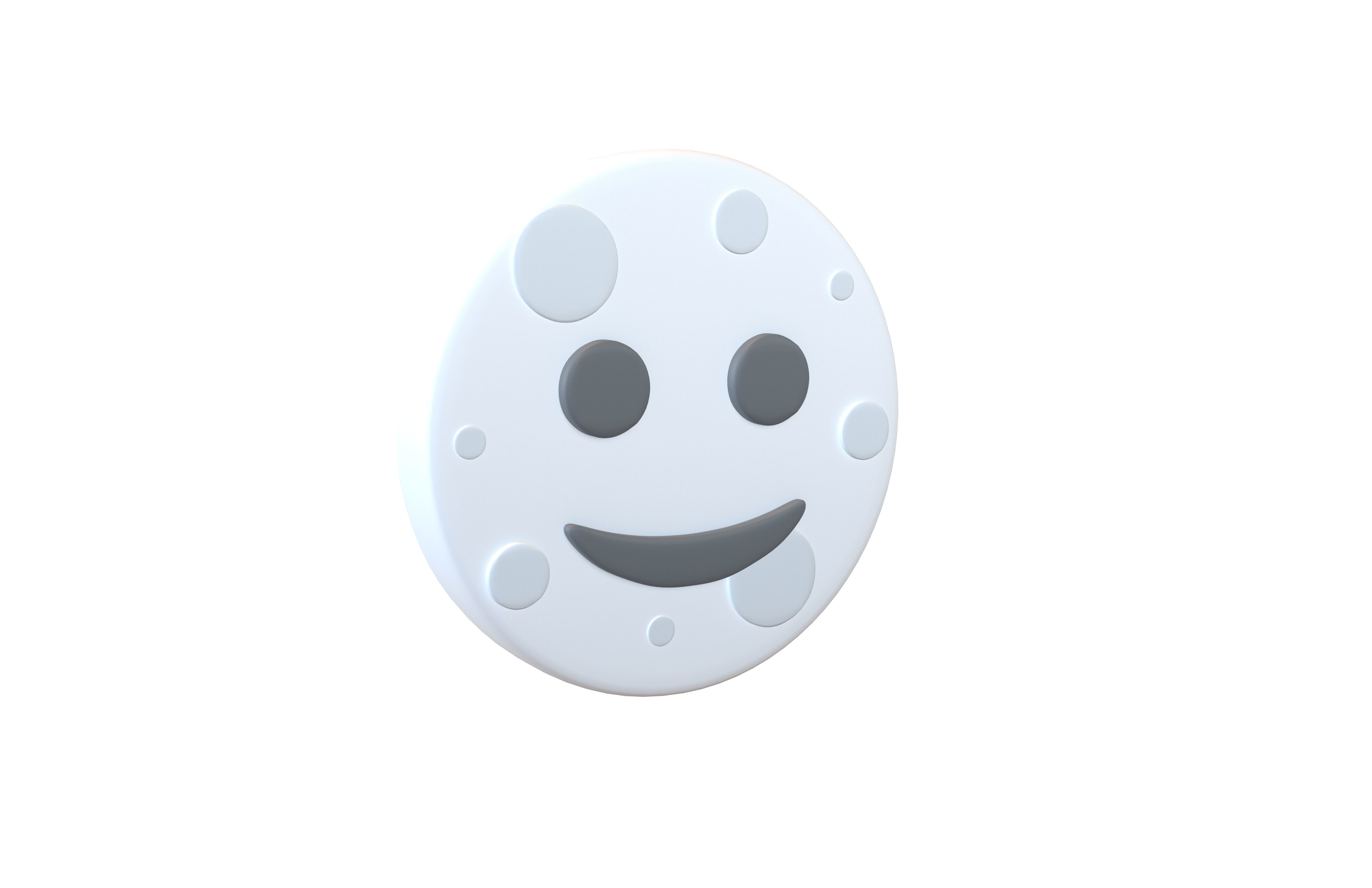 Twitter Version 2 3 Full Moon Face v1 001 Low-poly 3D model_1
