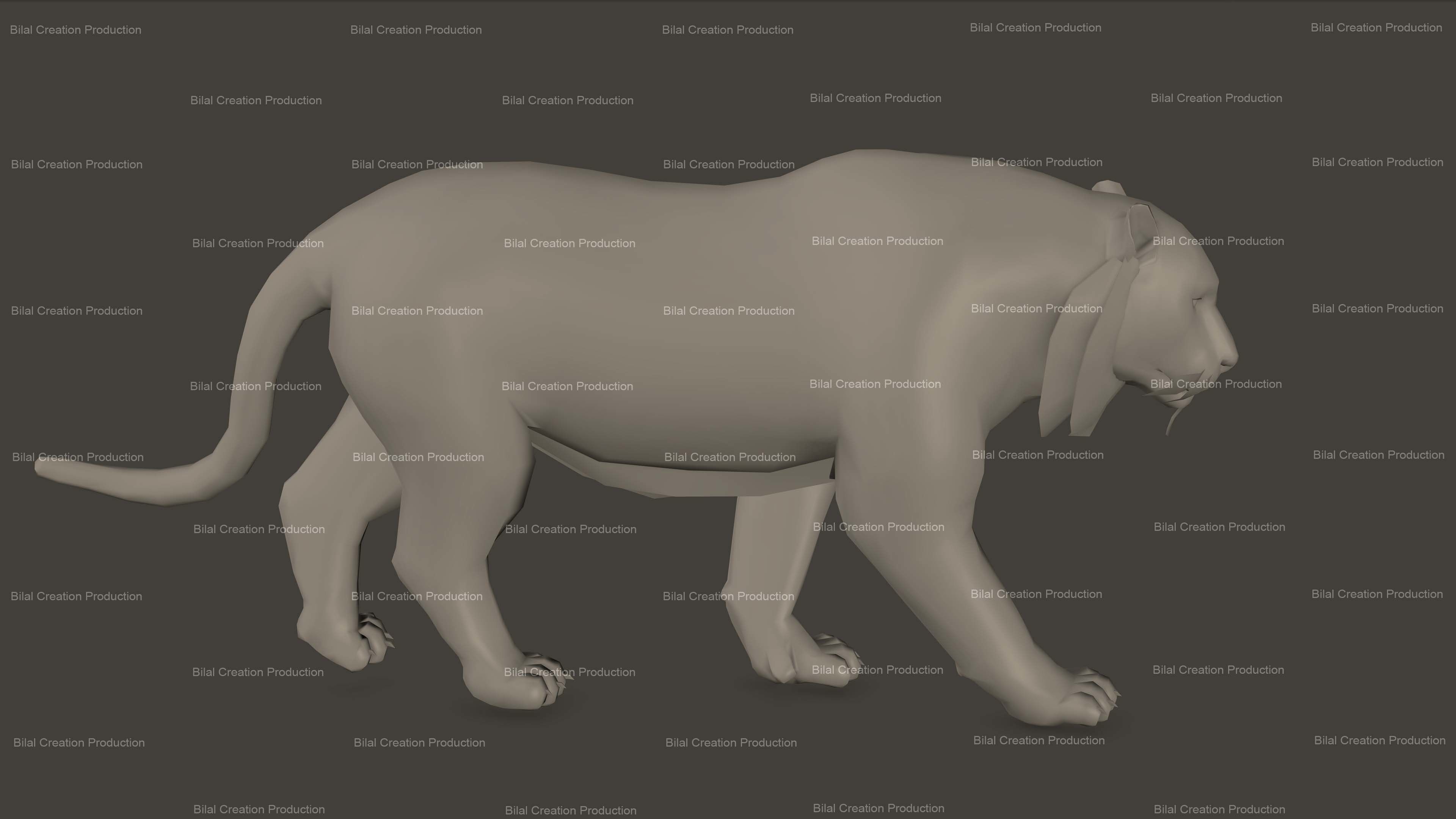 Tiger Rigged Animated 7 3D model_19