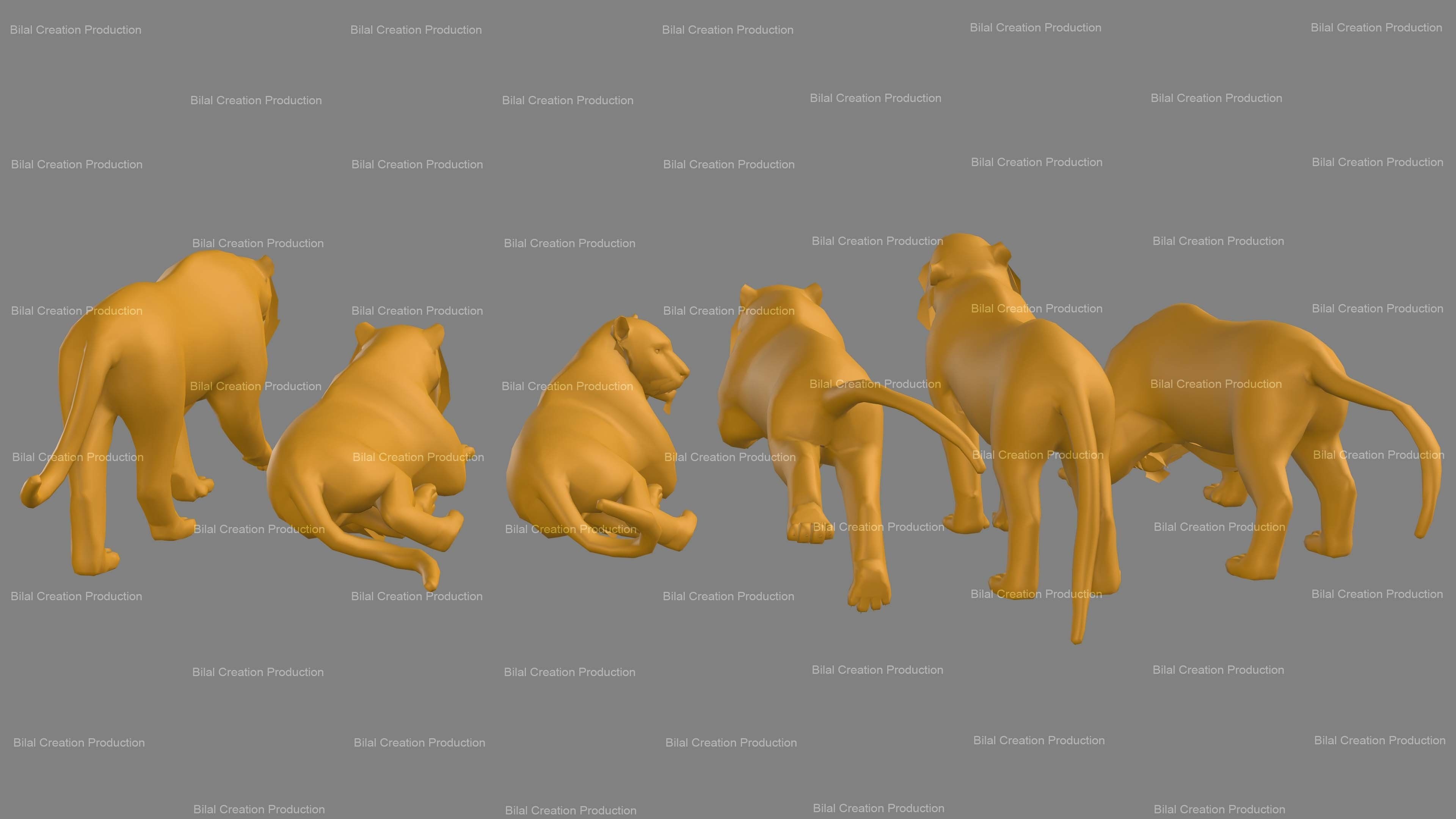 Tiger Rigged Animated 7 3D model_24