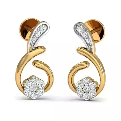 Women Earrings 3dm STL FBX OBJ Render Details