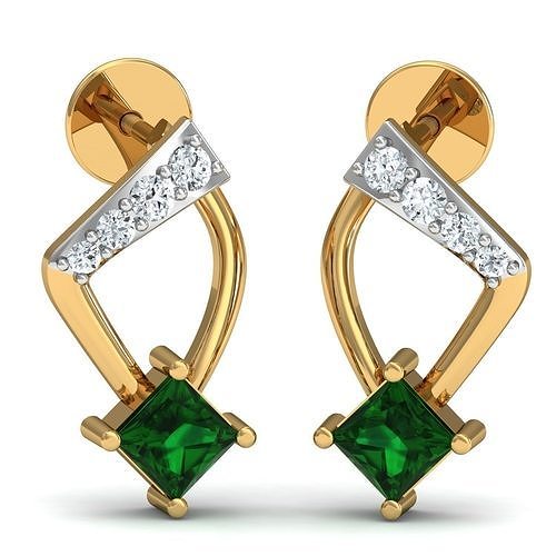 Women Earrings 3dm STL FBX OBJ Render Details 3D print model