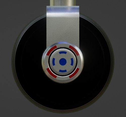 MINI ROBOT WITH WHEEL Low-poly 3D model_8