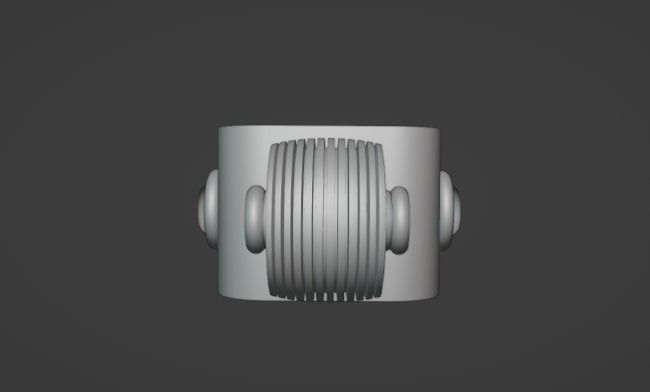 MINI ROBOT WITH WHEEL Low-poly 3D model_14