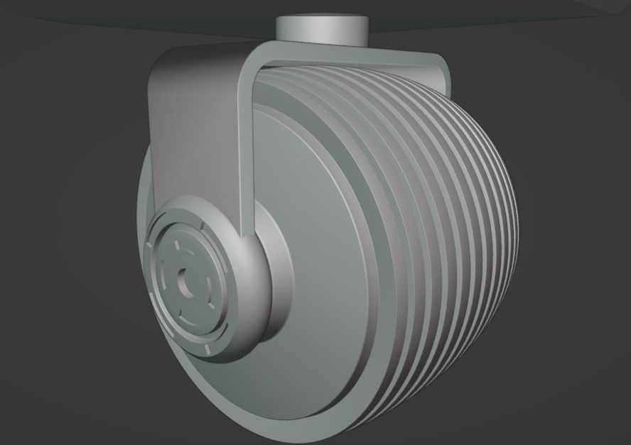 MINI ROBOT WITH WHEEL Low-poly 3D model_9