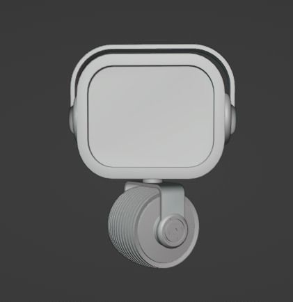 MINI ROBOT WITH WHEEL Low-poly 3D model_12