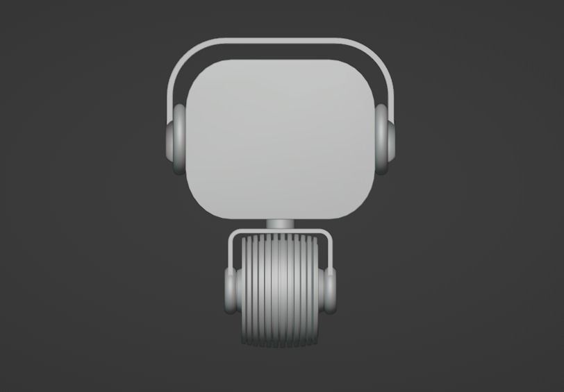 MINI ROBOT WITH WHEEL Low-poly 3D model_13