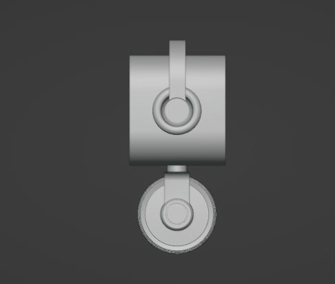 MINI ROBOT WITH WHEEL Low-poly 3D model_10