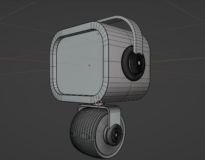 MINI ROBOT WITH WHEEL Low-poly 3D model_15