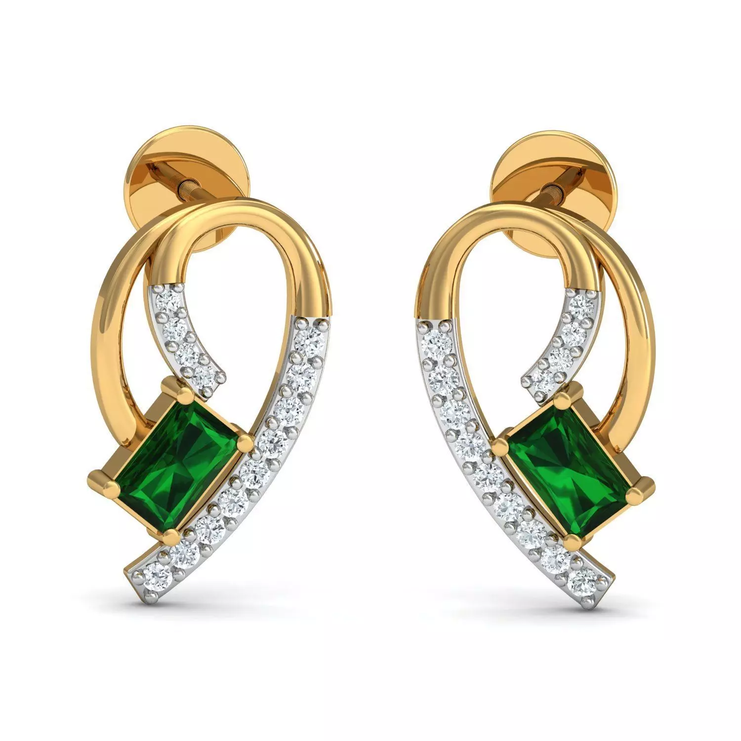 Women Earrings 3dm STL FBX OBJ Render Details 3D print model