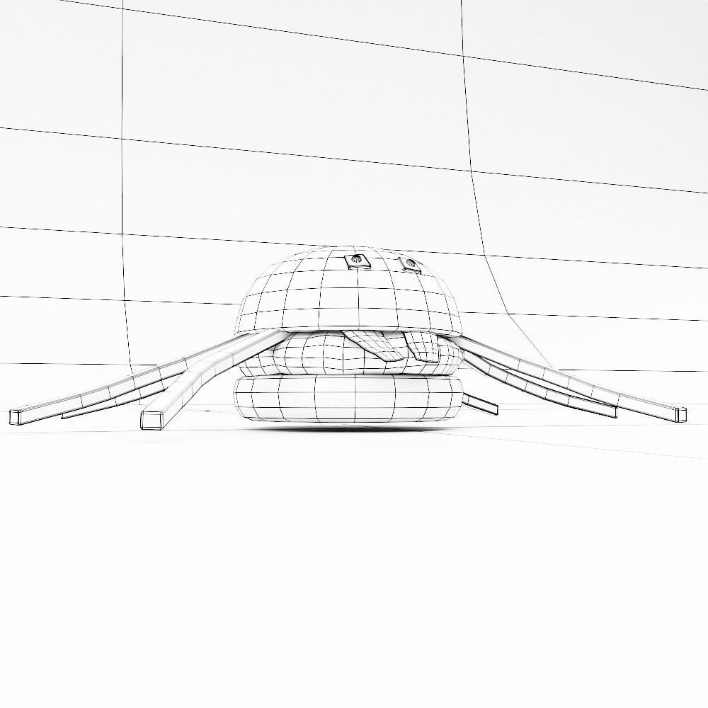 Spider burger Halloween food low poly 3d model  Low-poly 3D model_8